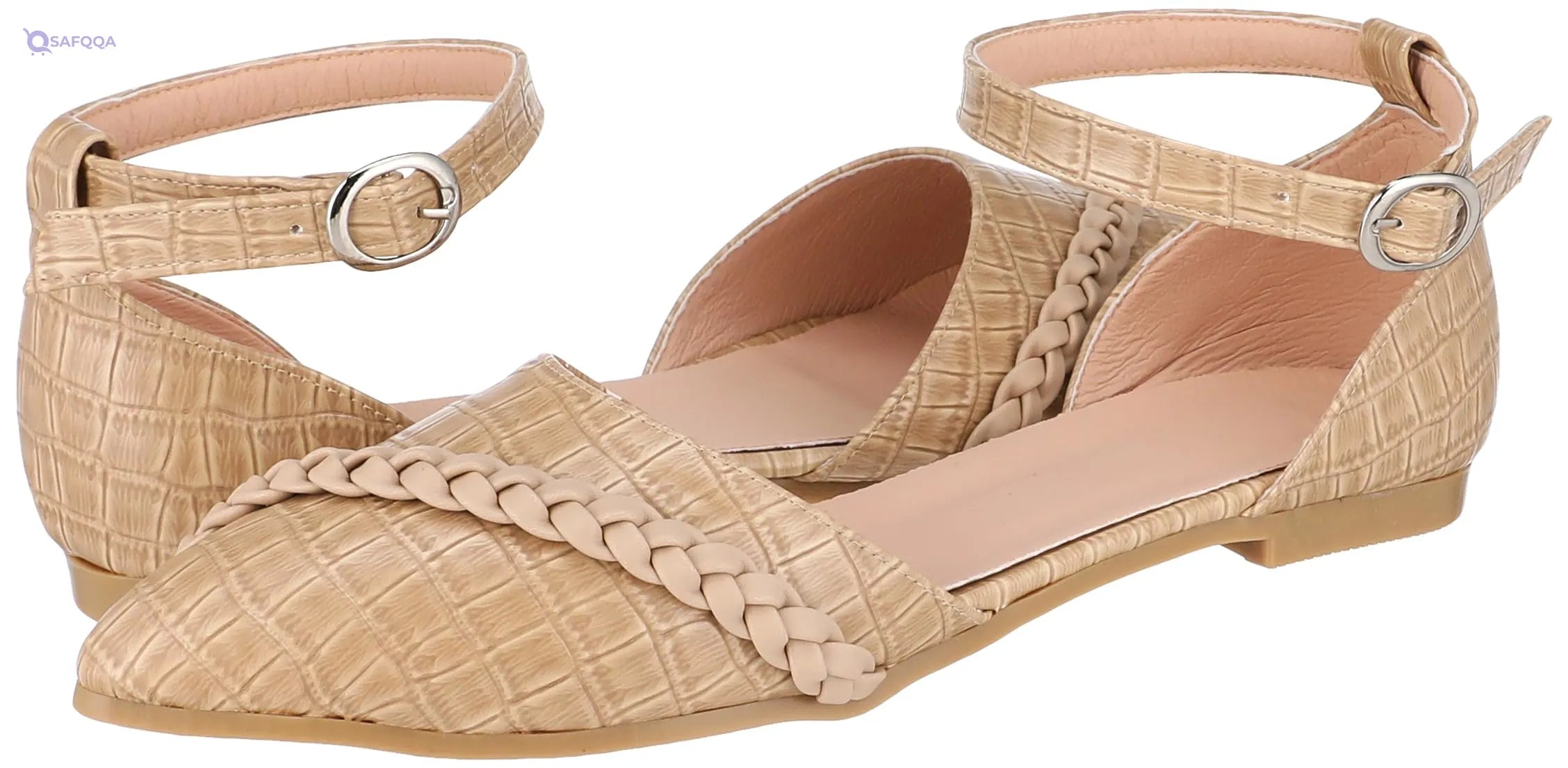 SWAY Shoes For Womens ,Beige Soft and comfortable material - Safqqa