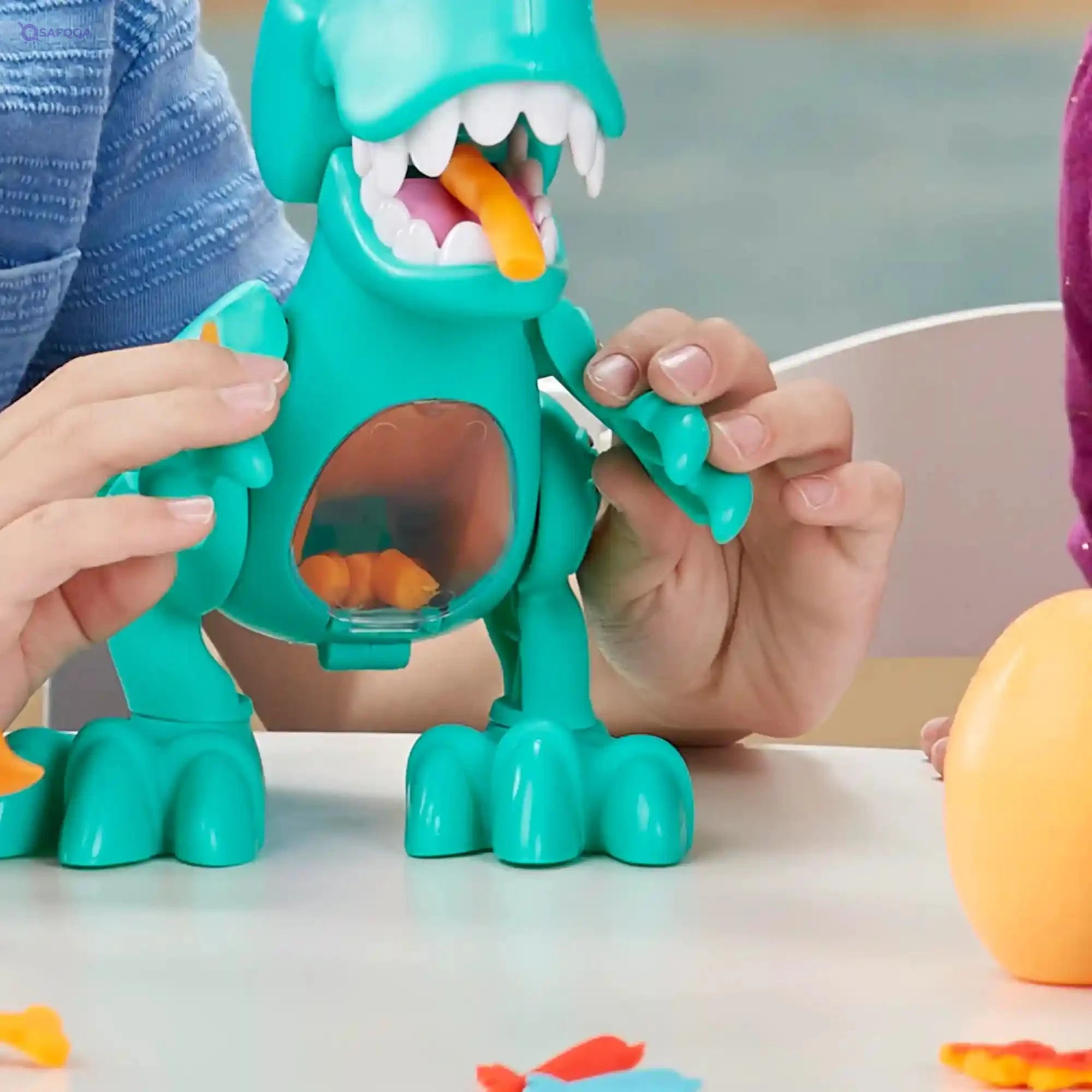 Play-Doh Dino Crew Crunchin' T-Rex Toy for Kids 3 Years and Up with Funny Dinosaur Sounds and 3 Eggs, 2.5 Ounces Each, - Safqqa Egypt
