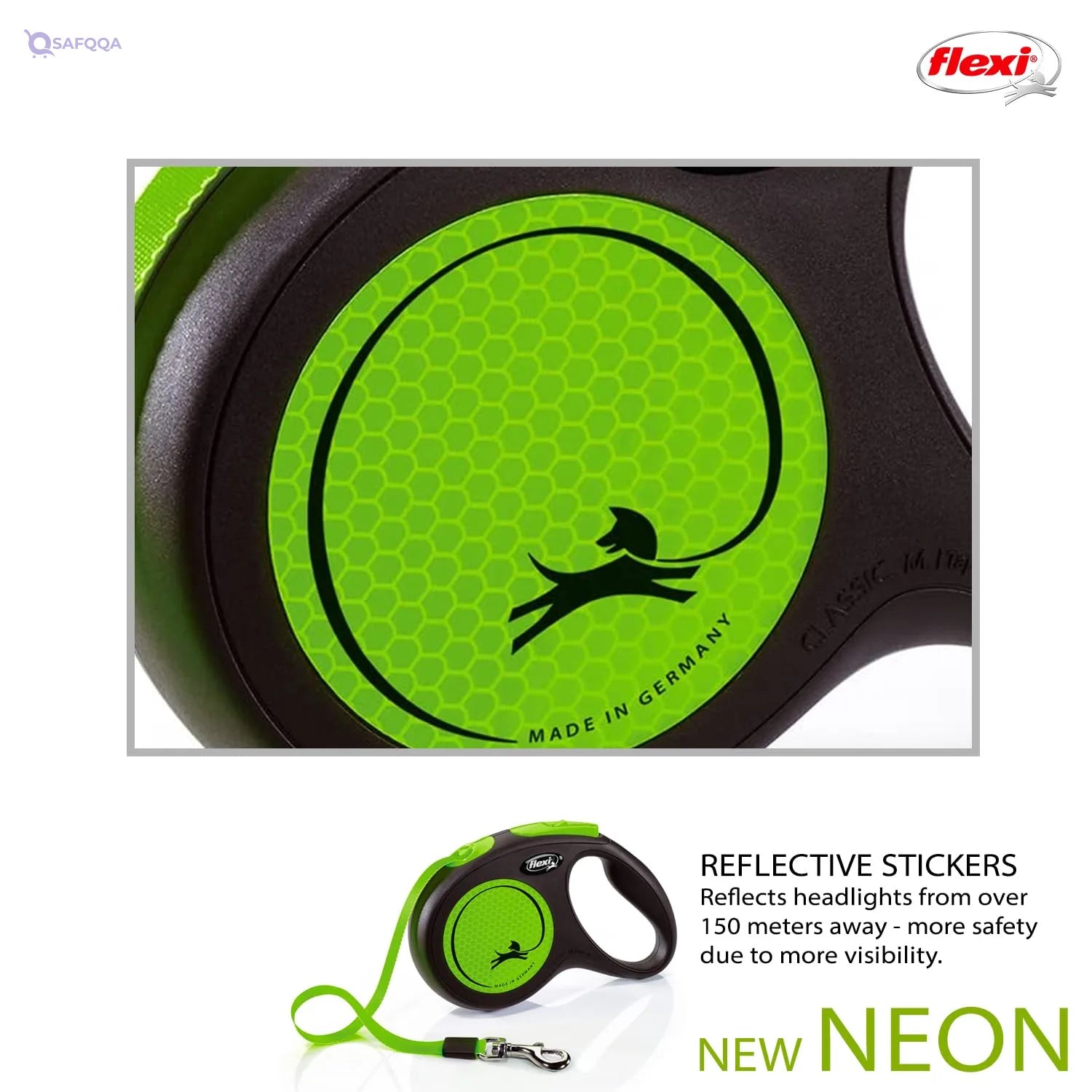 Flexi Tape 5m Green For Dog - Safqqa