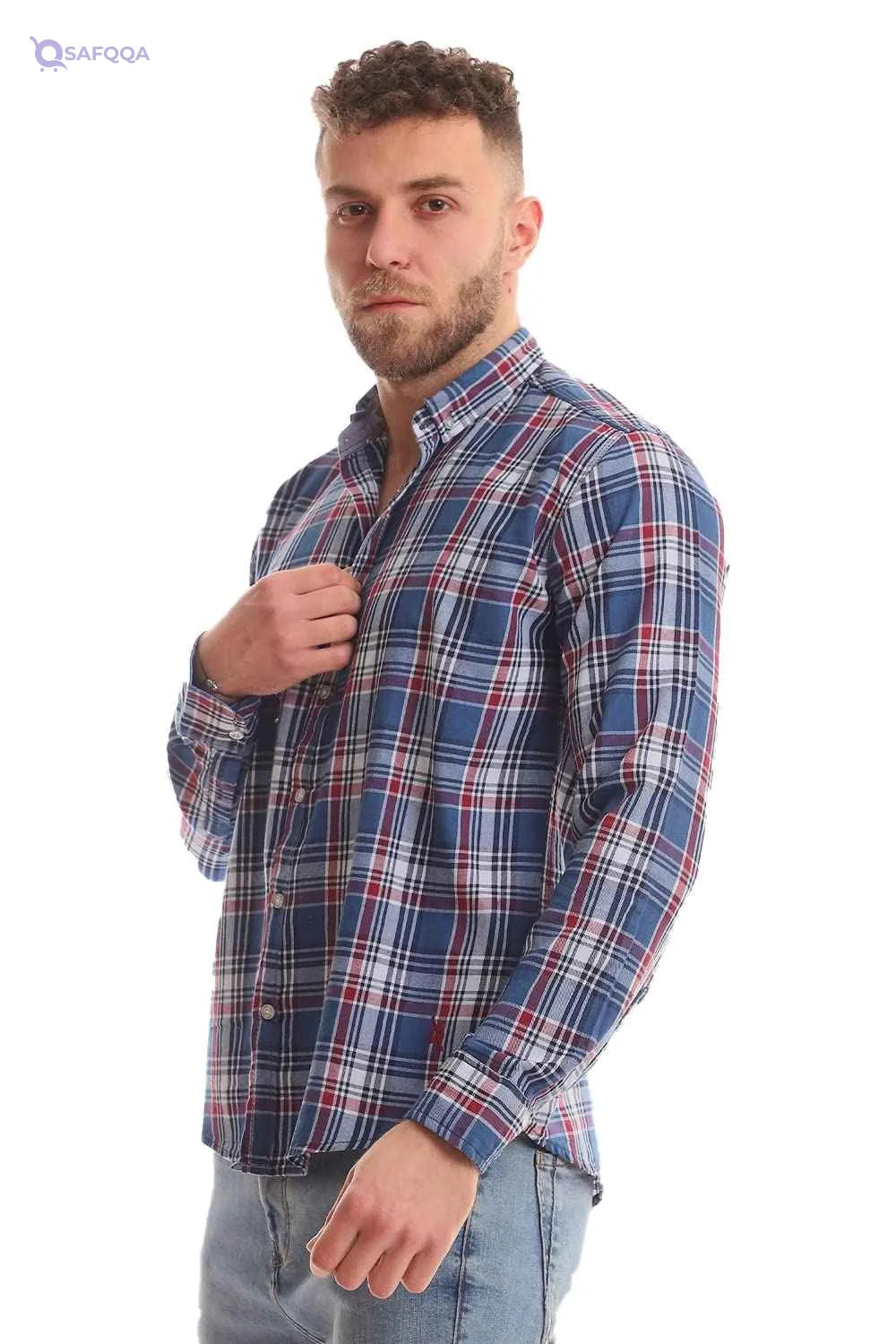 White Rabbit Mens Shirt- Red * Navy - Safqqa Egypt