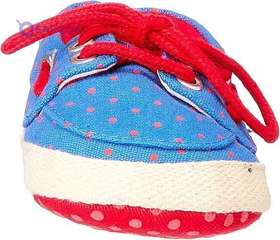 Mix and Max Polka-Dot Pattern Low-Top Lace-Up Boat Shoes for Girls - Safqqa Egypt
