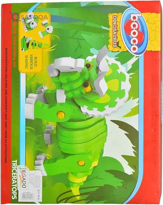 Legado Plastic Triceratops Building Set - 64 Pieces, Green (Lagoda-1271-1-64) - Safqqa Egypt