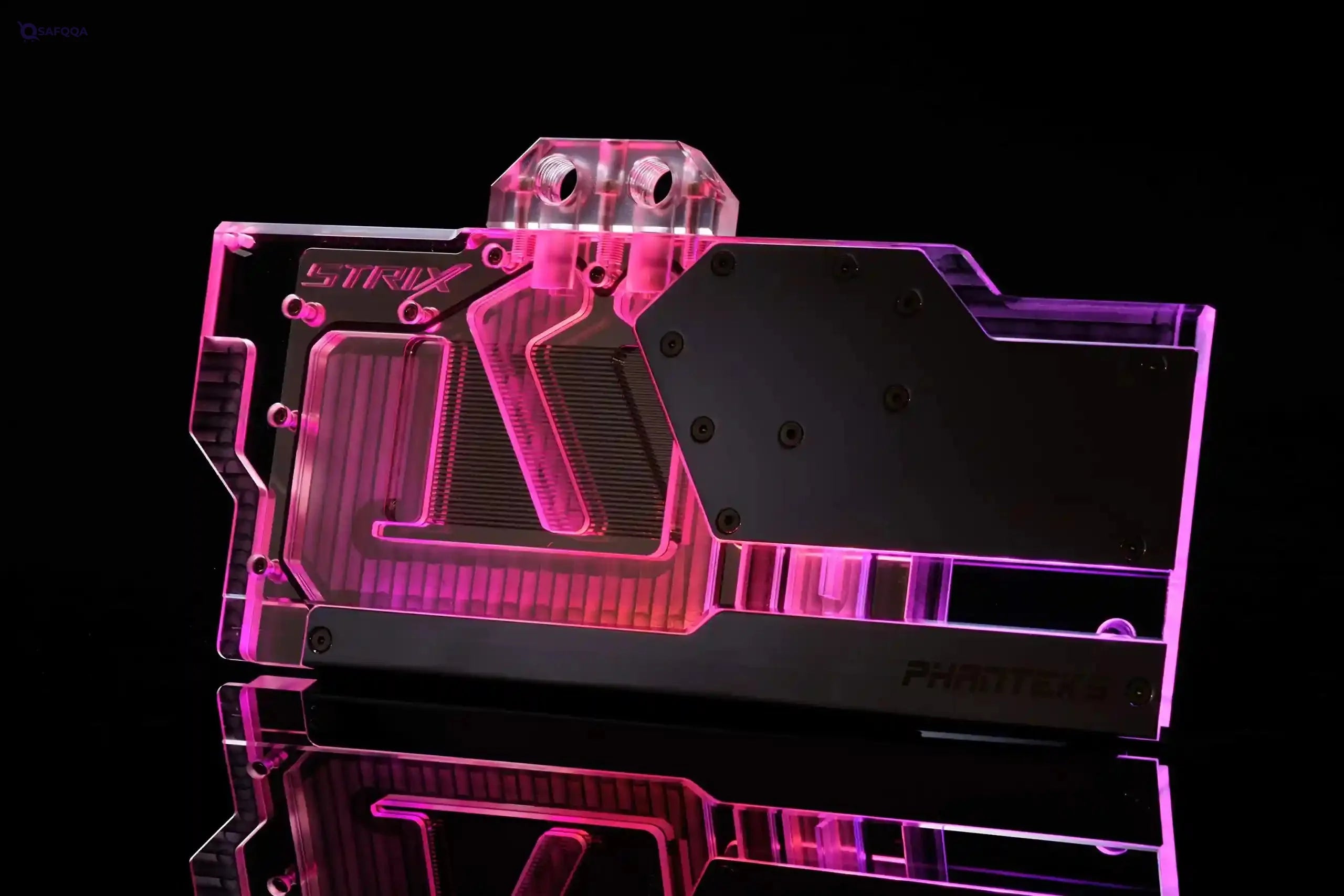 Phanteks (PH-GB2080TiAS_CR01) Glacier G2080Ti Strix GPU Full Waterblock for RTX 2080/2080Ti - Nickel-Plated, Acrylic, Addressable RGB, Mirror Chrome - Safqqa