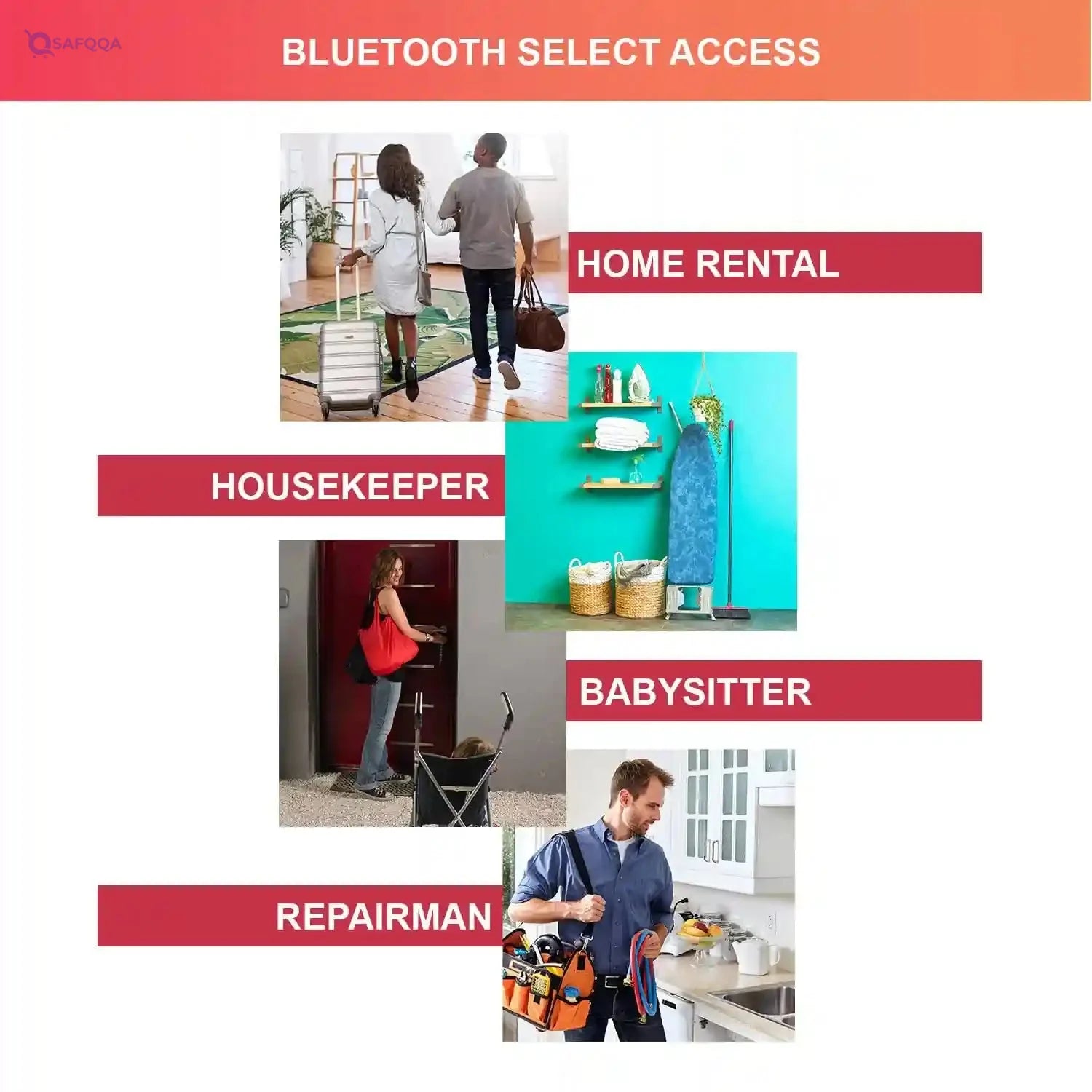 Master Lock Connected Key Safe [Bluetooth or Combination Access] [Shackle] [Outdoor] - 5440EURD - Select Access Smart Key Lock Box - Safqqa