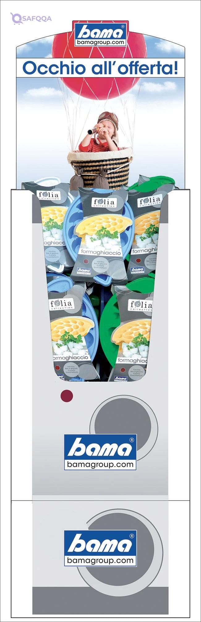 Bama Ice Tray, ‎Multi Color , One Size - Safqqa