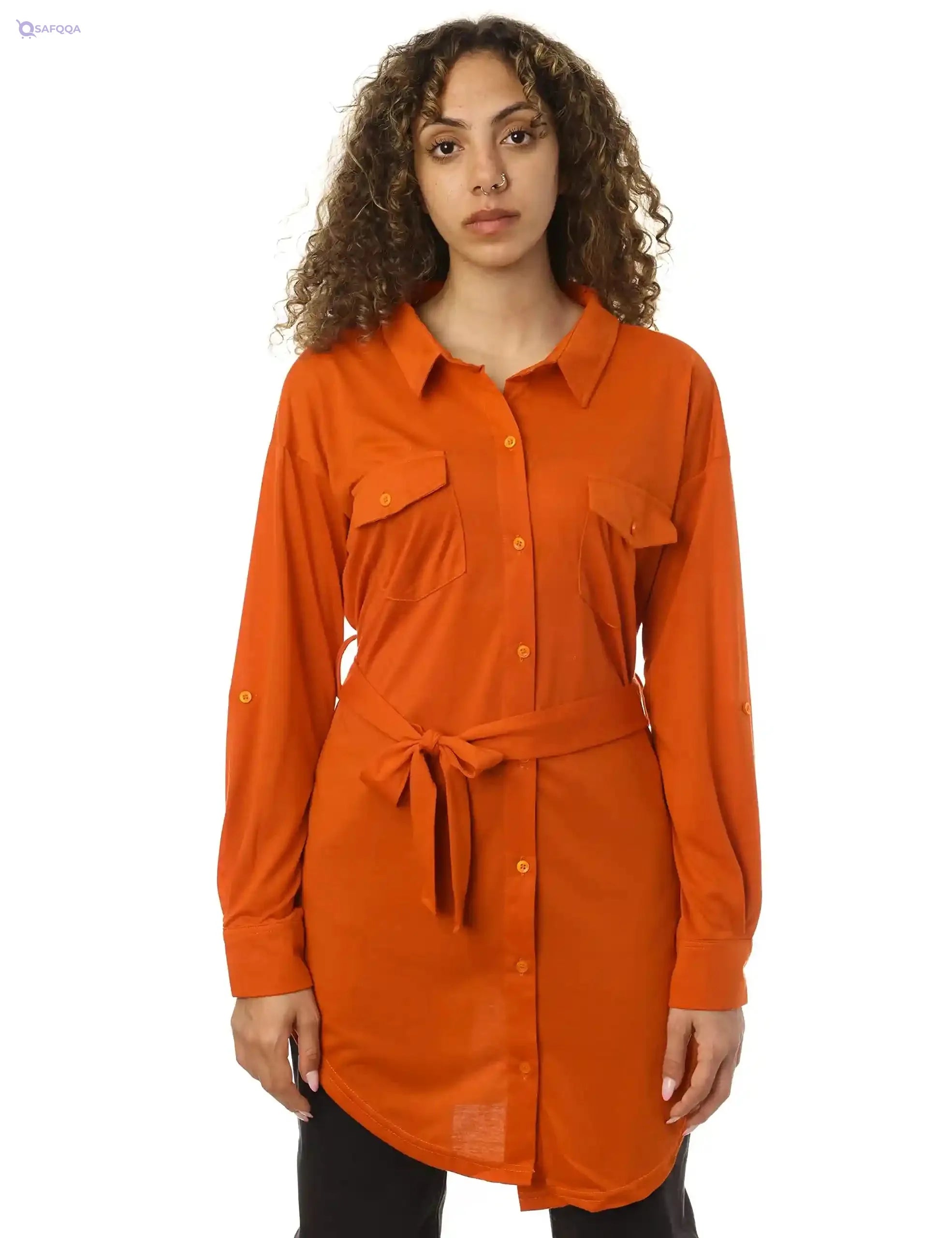 JAMILA Women Women Buttoned Full Sleeves Blouses - Safqqa Egypt