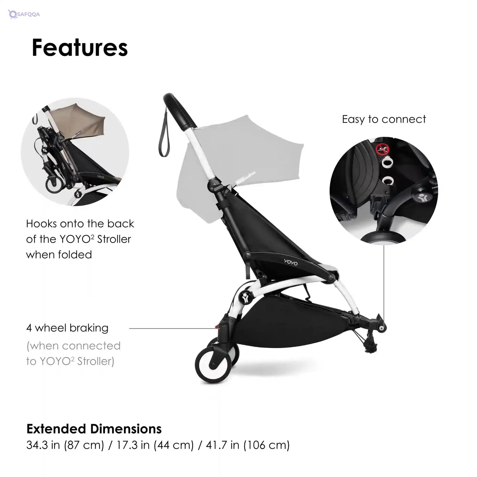 BABYZEN YOYO Connect – Double Stroller Extension for YOYO2 - Safqqa