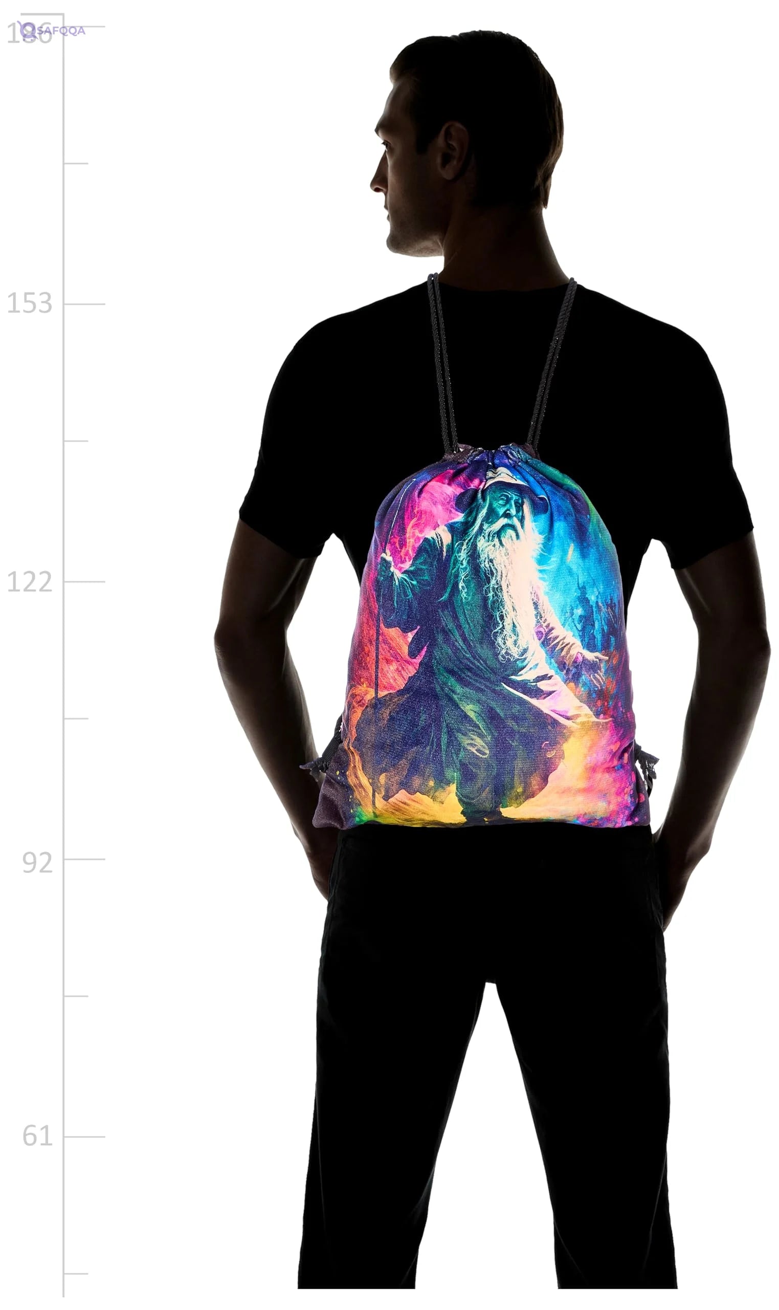 TAT DRAWSTRING BAG - 870, MultiColor, Large - Safqqa