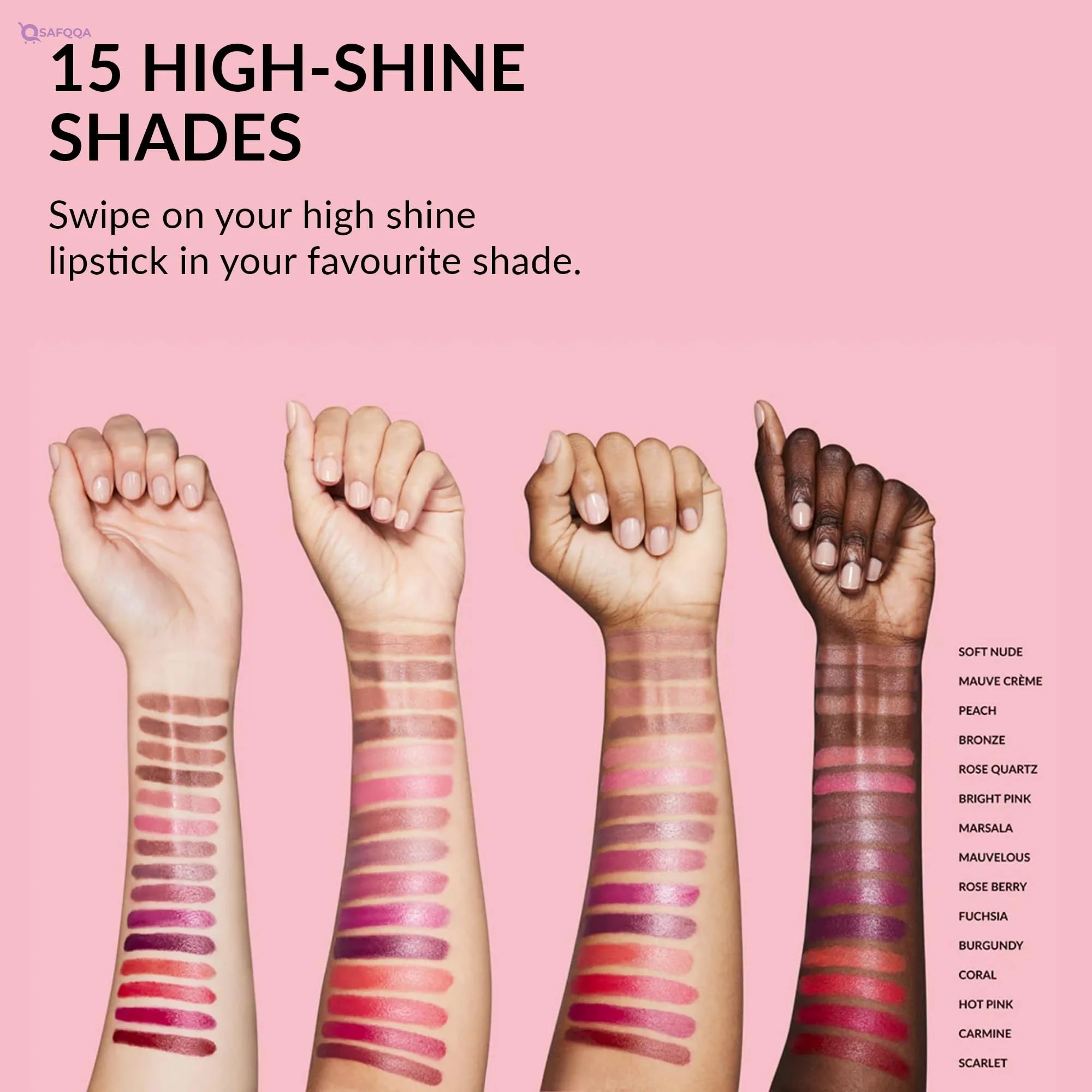 Avon Hydramatic Shine Lipstick 3.6 g, Scarlet - Safqqa