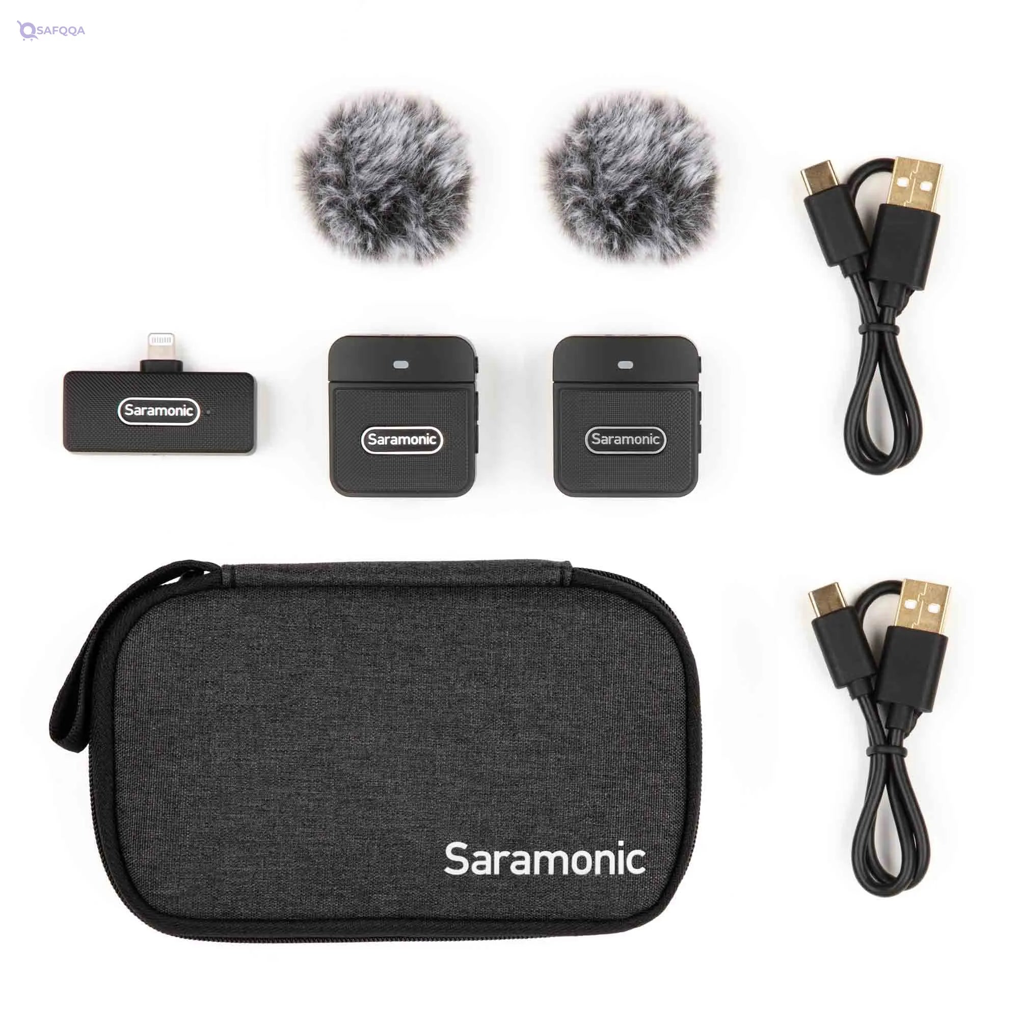 Saramonic Blink 100 B4 2-Person Wireless Microphone System with Lightning Connector 2.4 GHz - Safqqa