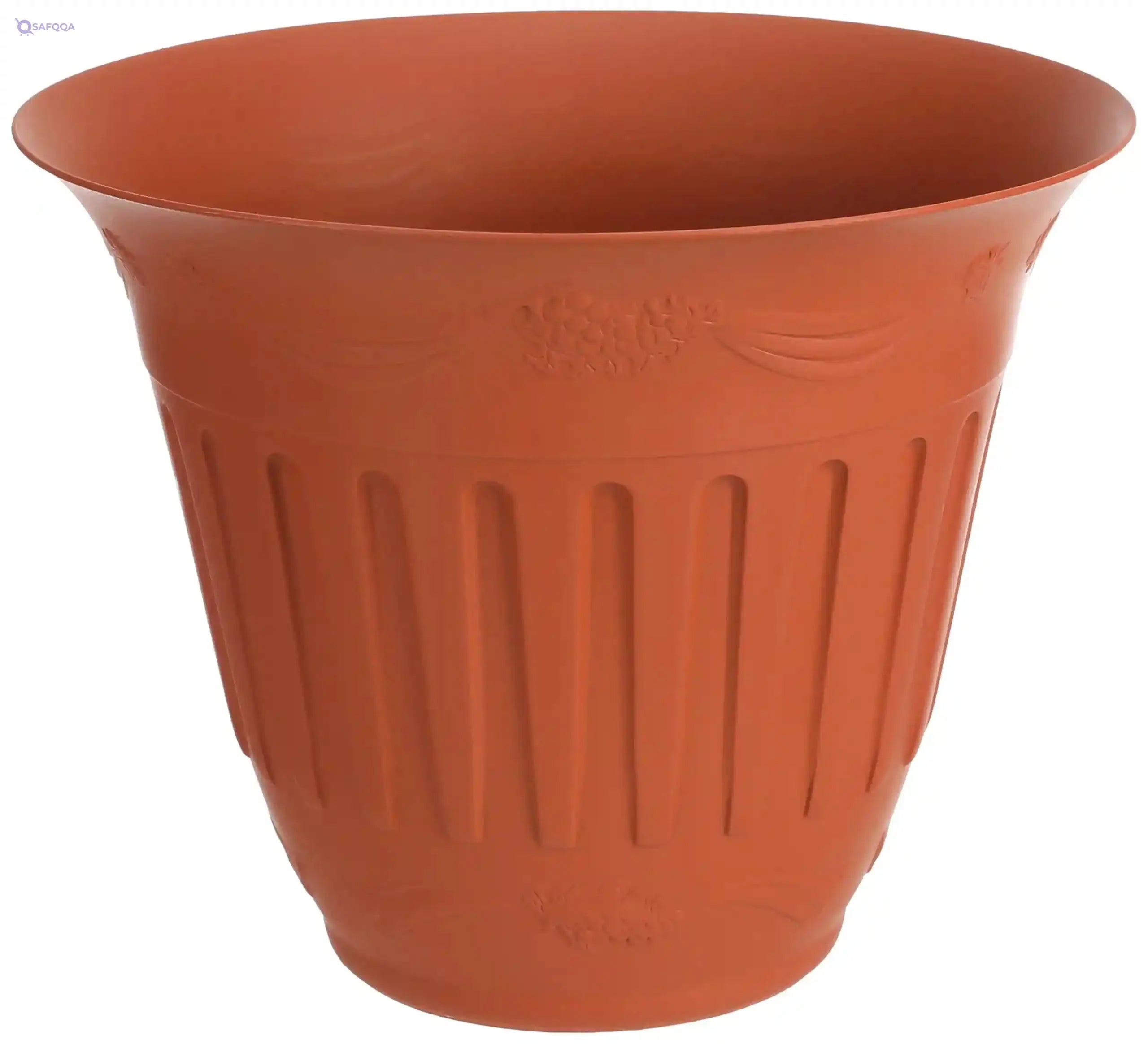 Bama Etika Pot Holder With Saucer 30915 15 Cm Light Brown, Made In Italy - Safqqa Egypt