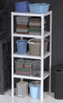 Bama 4-Tier Utility Shelf, 75x60x187 cm, White – Heavy-Duty 240kg Capacity - Safqqa