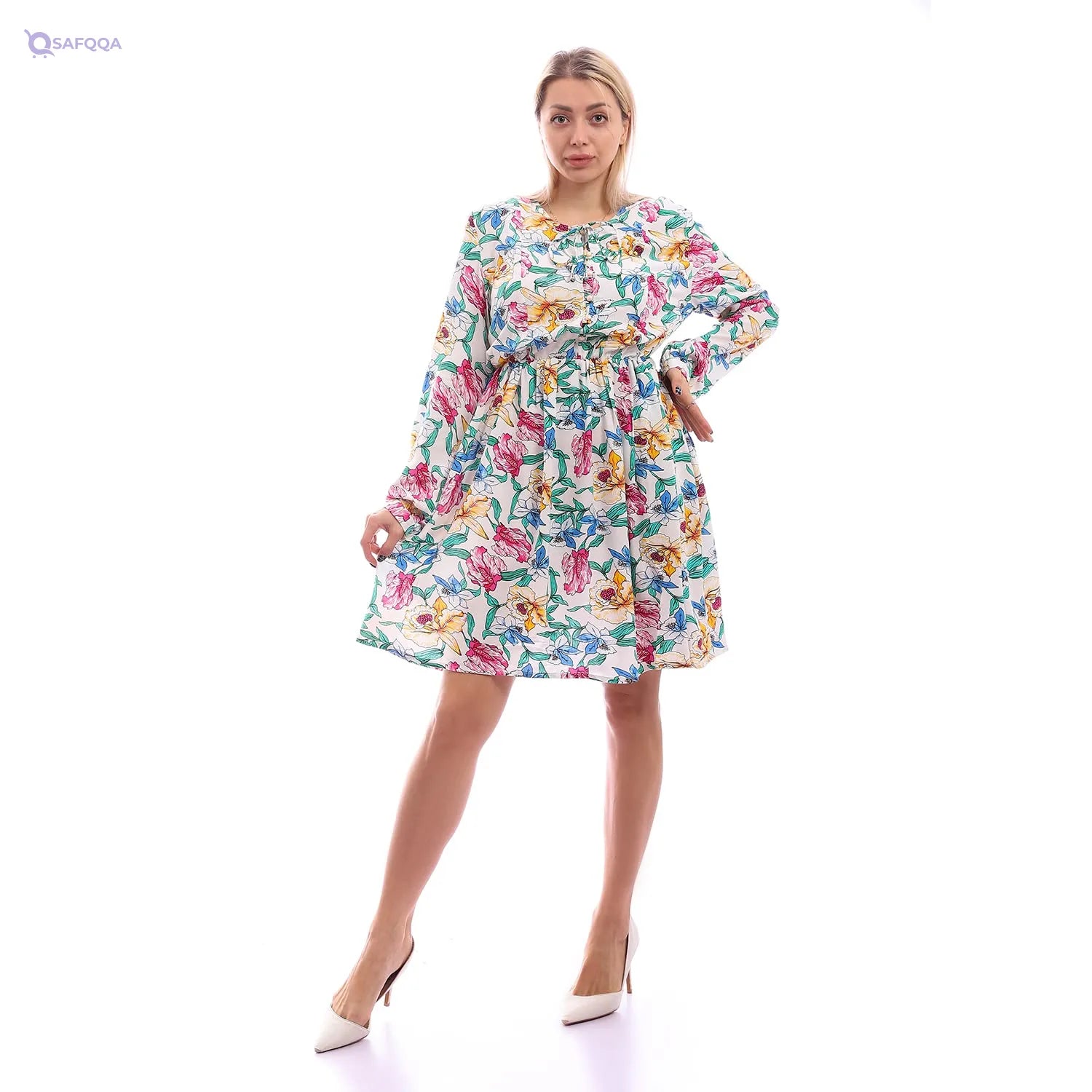 JAMILA Long Sleeves printed Dress For Women,Stylish printed design for a fashionable look. - Safqqa