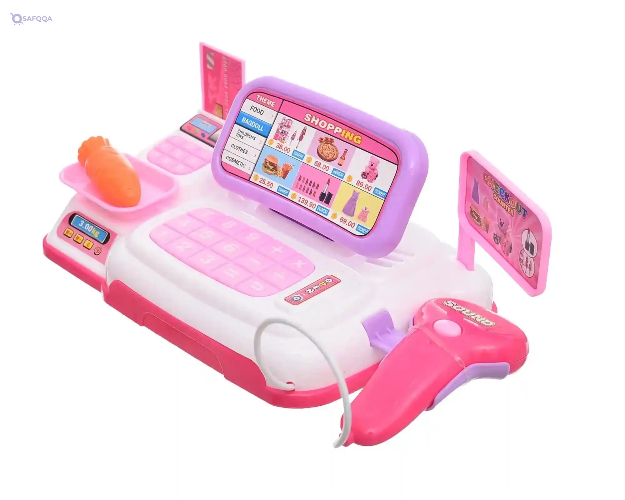 Accessories Shop Plastic Medium Cashier Desk Amazing Design Containing Scanner With Multi Money And Music Add More Fuuny - Multi Color - Safqqa