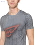 Magma Dot-Pattern Front-Logo Crew-Neck Slim-Fit Sports T-Shirt for Men - Safqqa Egypt