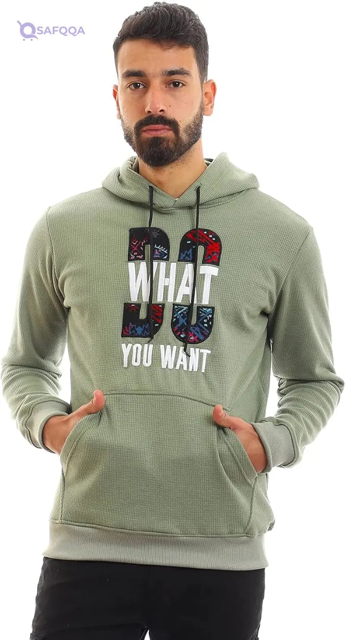 Andora Men's Front Stitched Cotton Hoodie - Safqqa
