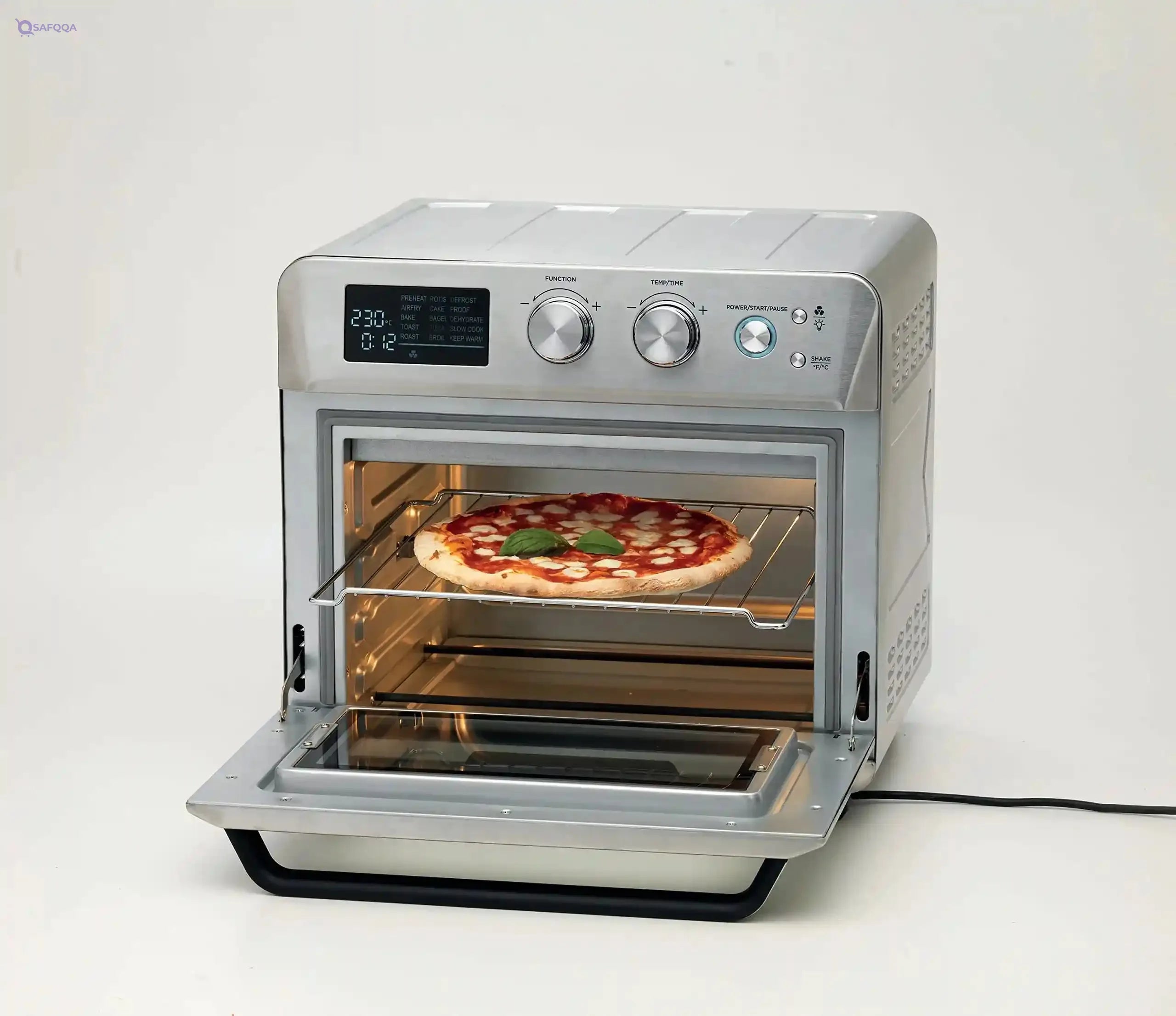 Ariete Airy Fryer 2-In-1, 25L Toaster Oven + 7L Air Fryer, Oven Toaster Grill With Large Capacity, Rotisserie Function, Silver - Safqqa