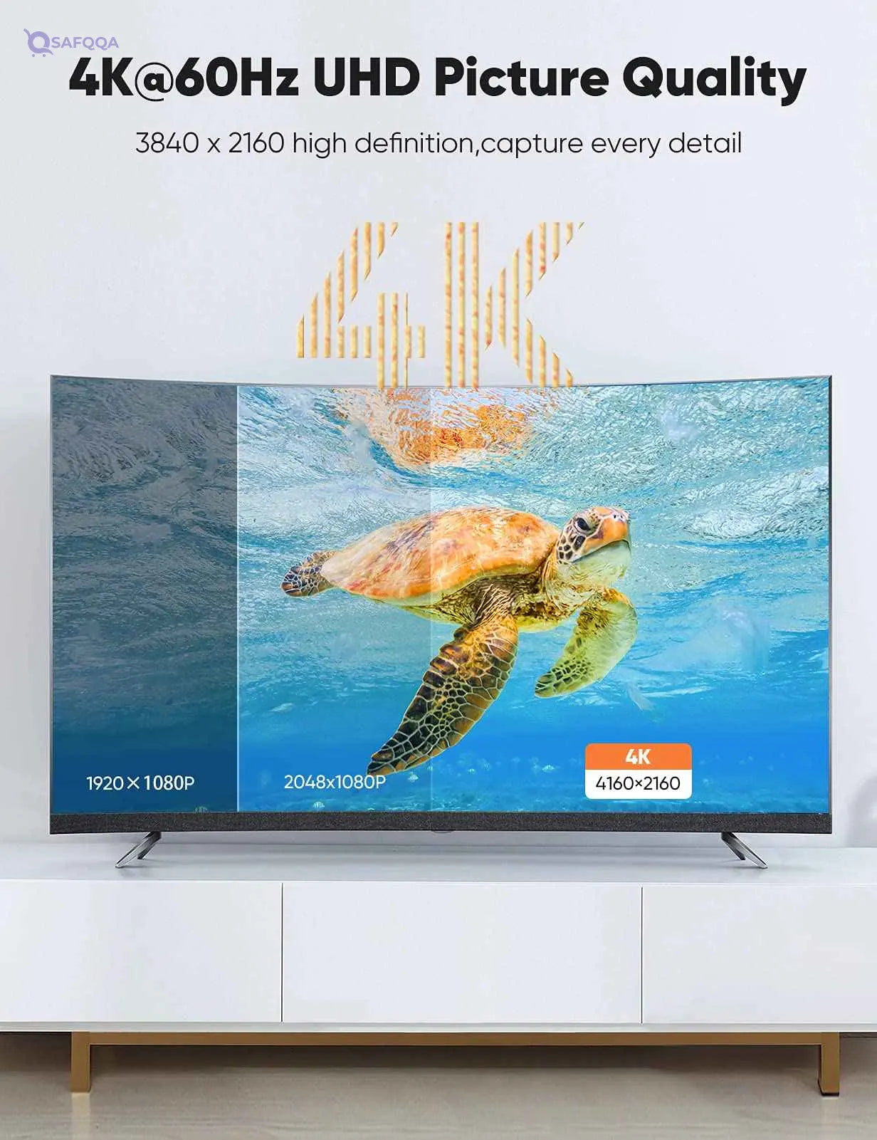 Snowkids Displayport Cable 2M,High refresh rates for smooth gaming and video playback - Safqqa