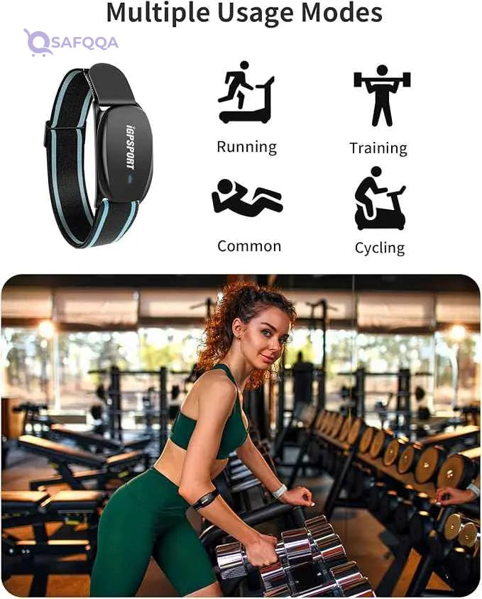 iGP Sport HR70 Arm Heart Rate Monitor – Bluetooth 5.0 & ANT+, No Charger Included - Safqqa