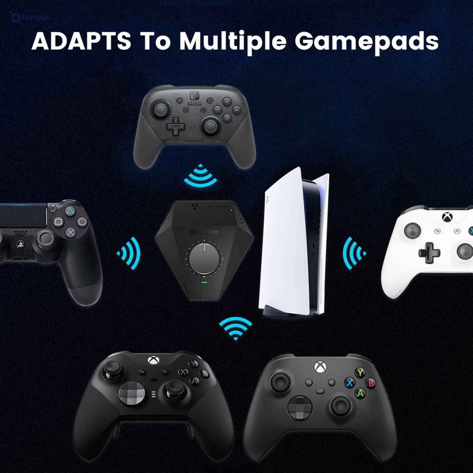 Beloader Pro PS5 Adapter with Network Port and Volume Adjustment Function Pro Adapter for PS5 All Games，USB Adapter for Max Controller Emulator. - Safqqa
