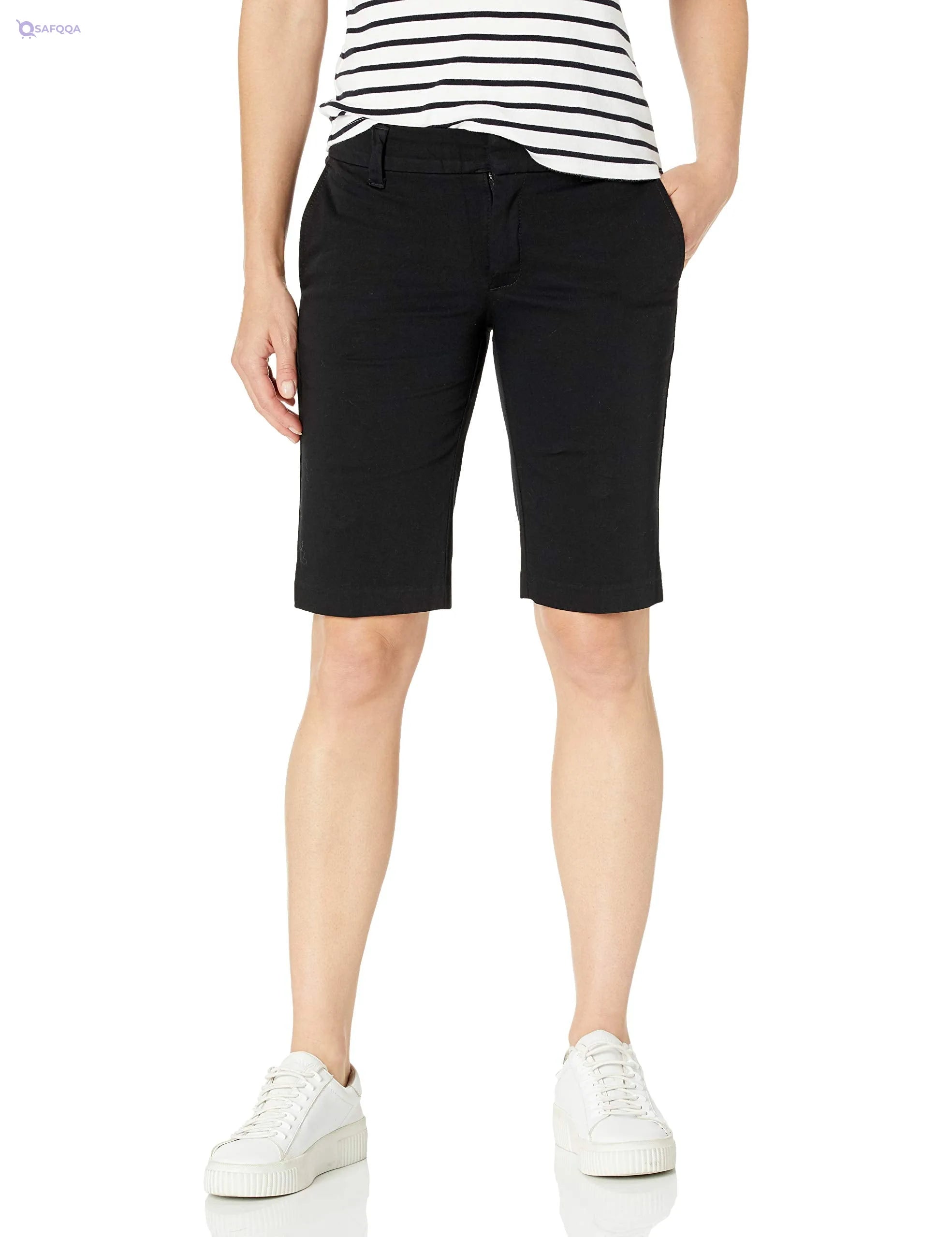 Dickies Perfect Shape Twill Bermuda Short For Women,• Made from high-quality twill fabric for comfort and durability. - Safqqa