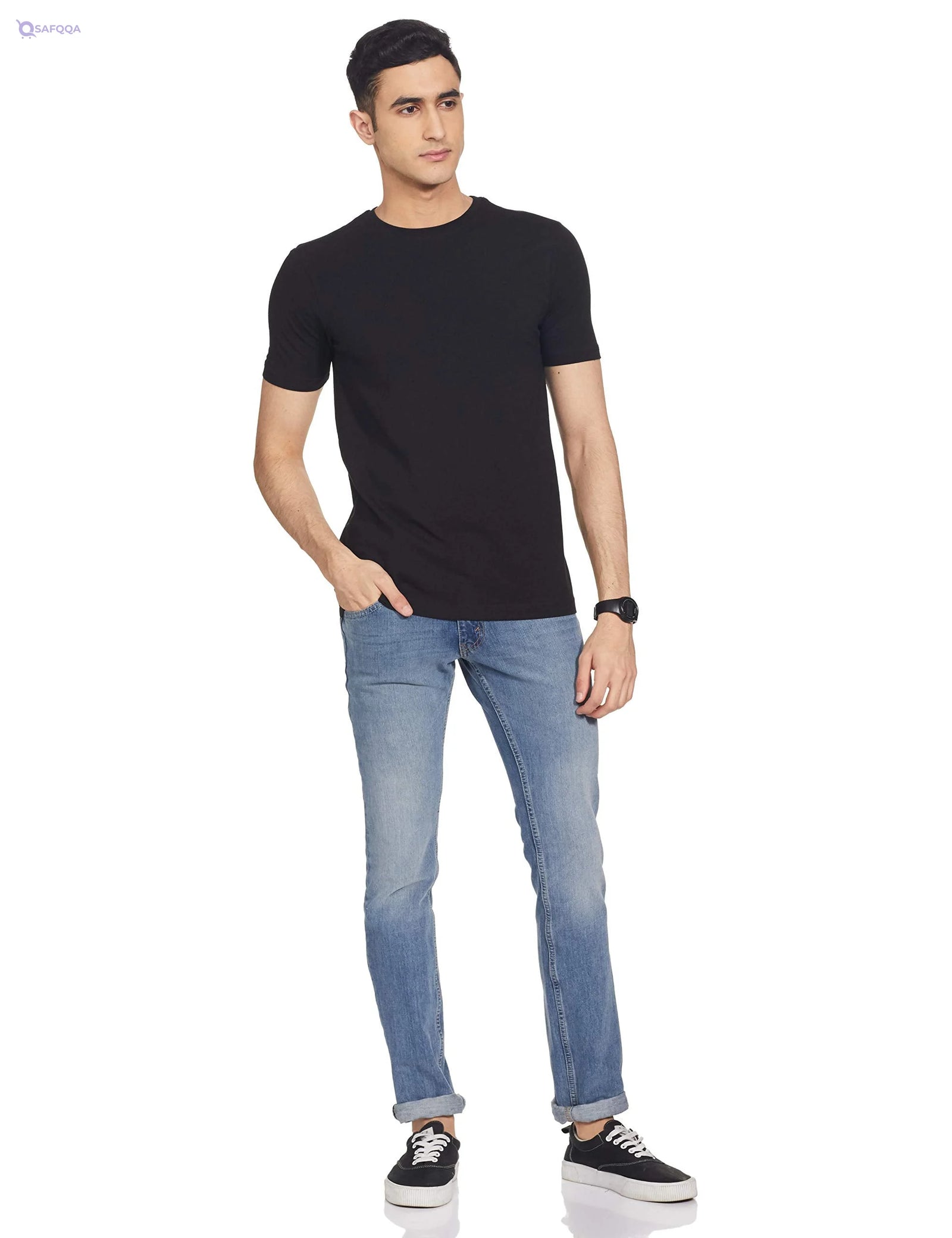 Symbol Men’s Classic Solid Regular Fit T-Shirt - Safqqa