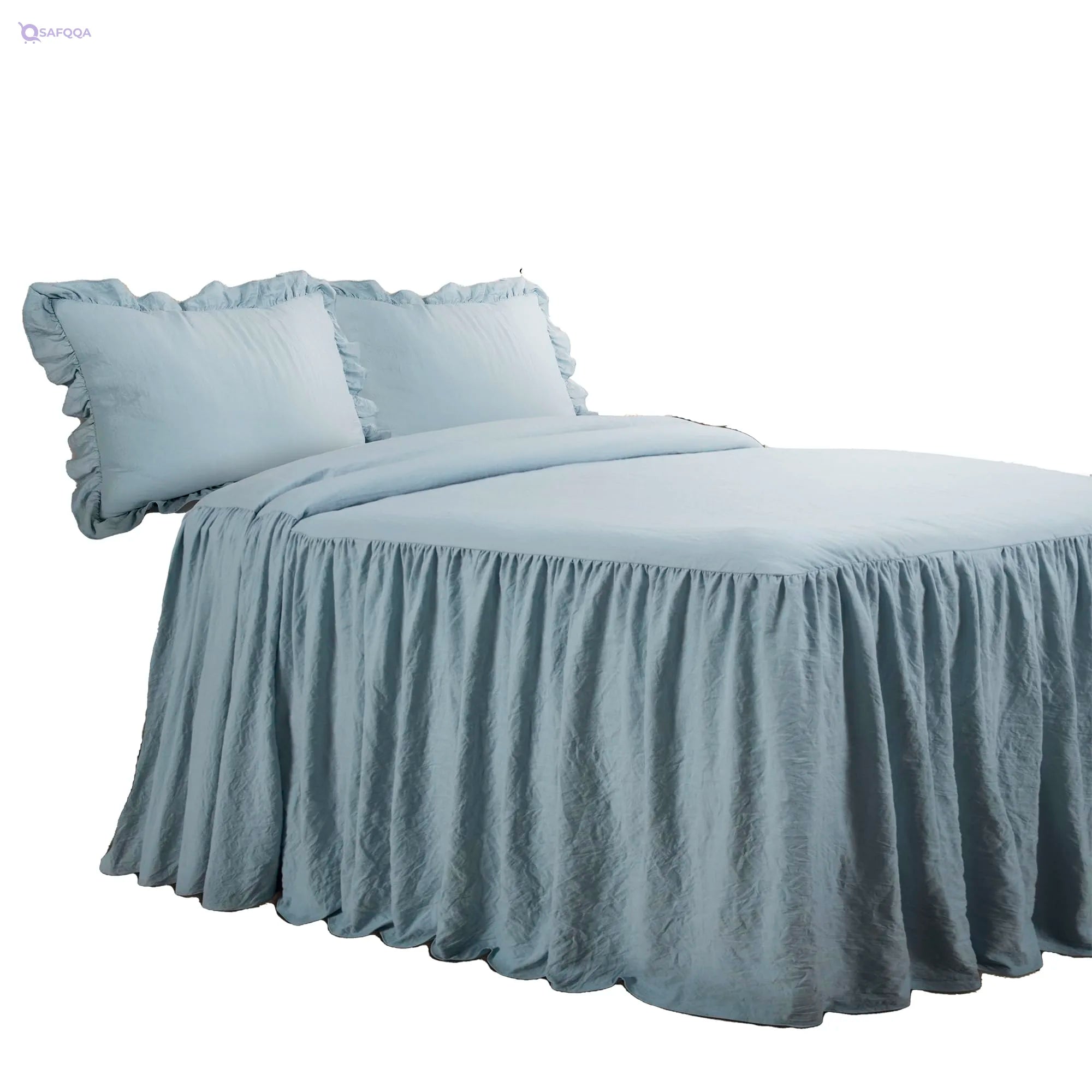 Lush Decor Ruffle Skirt 3-Piece Queen Bedspread Set - Safqqa