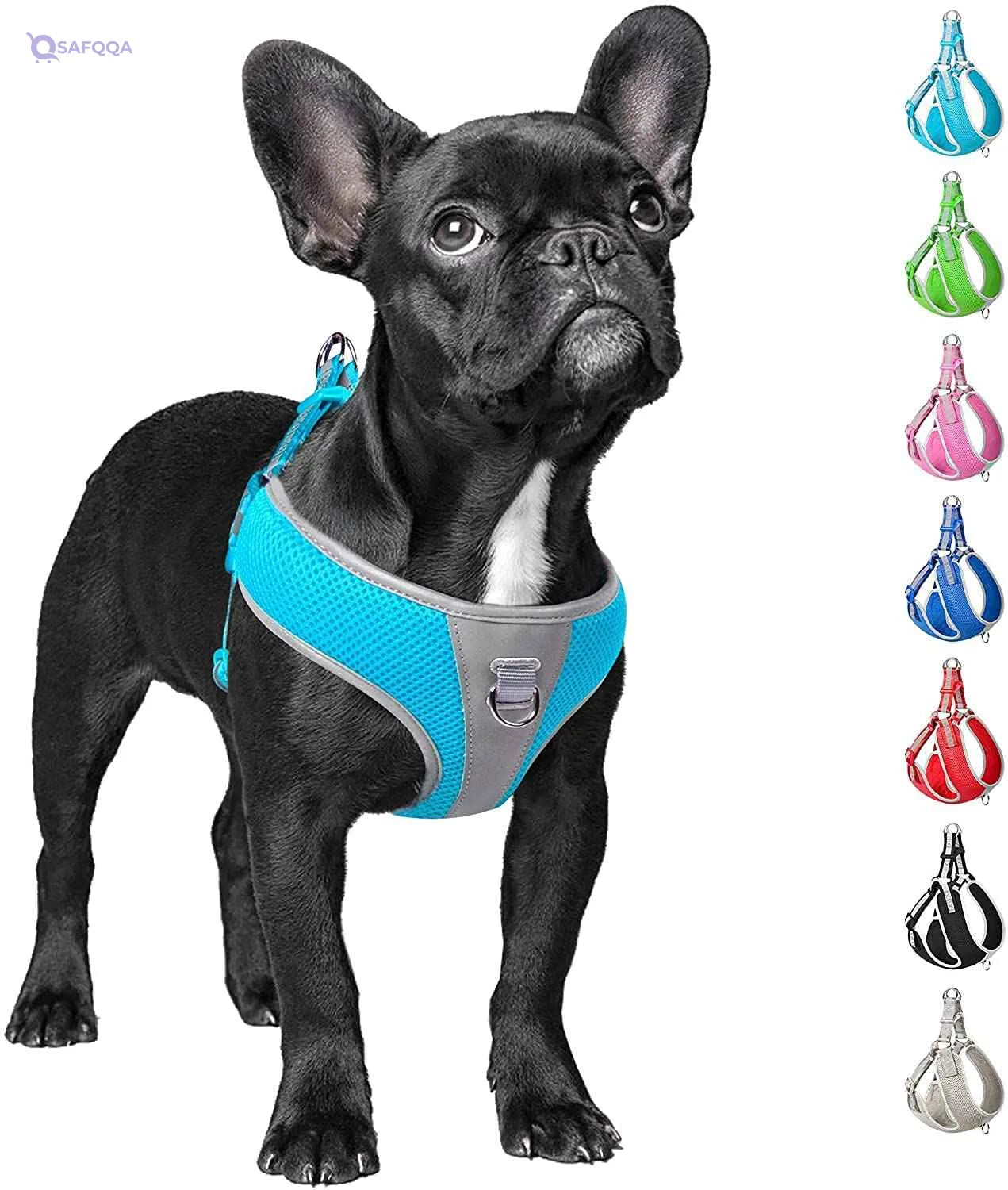 Fida Step-In Dog Harness – Padded, Reflective & Adjustable Chest Harness for Small Dogs - Safqqa