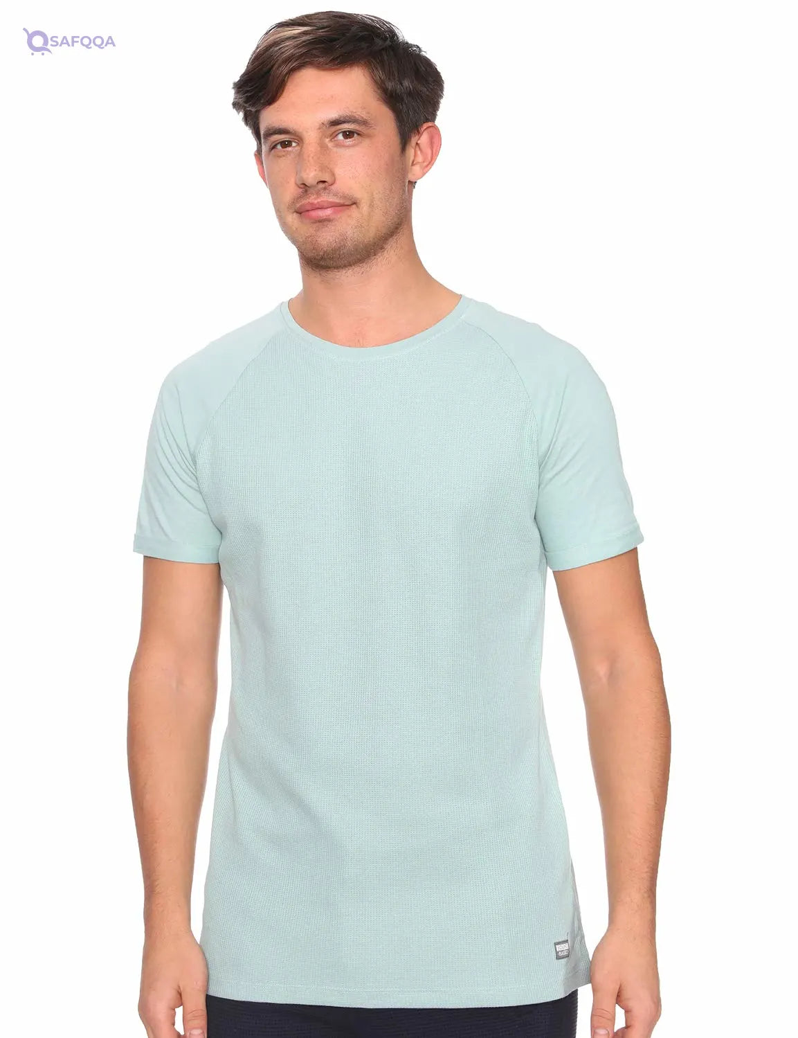 Defacto Cotton Raglan Sleeves Ribbed T-Shirt For Men ,Ribbed texture for added style and subtle detail. - Safqqa