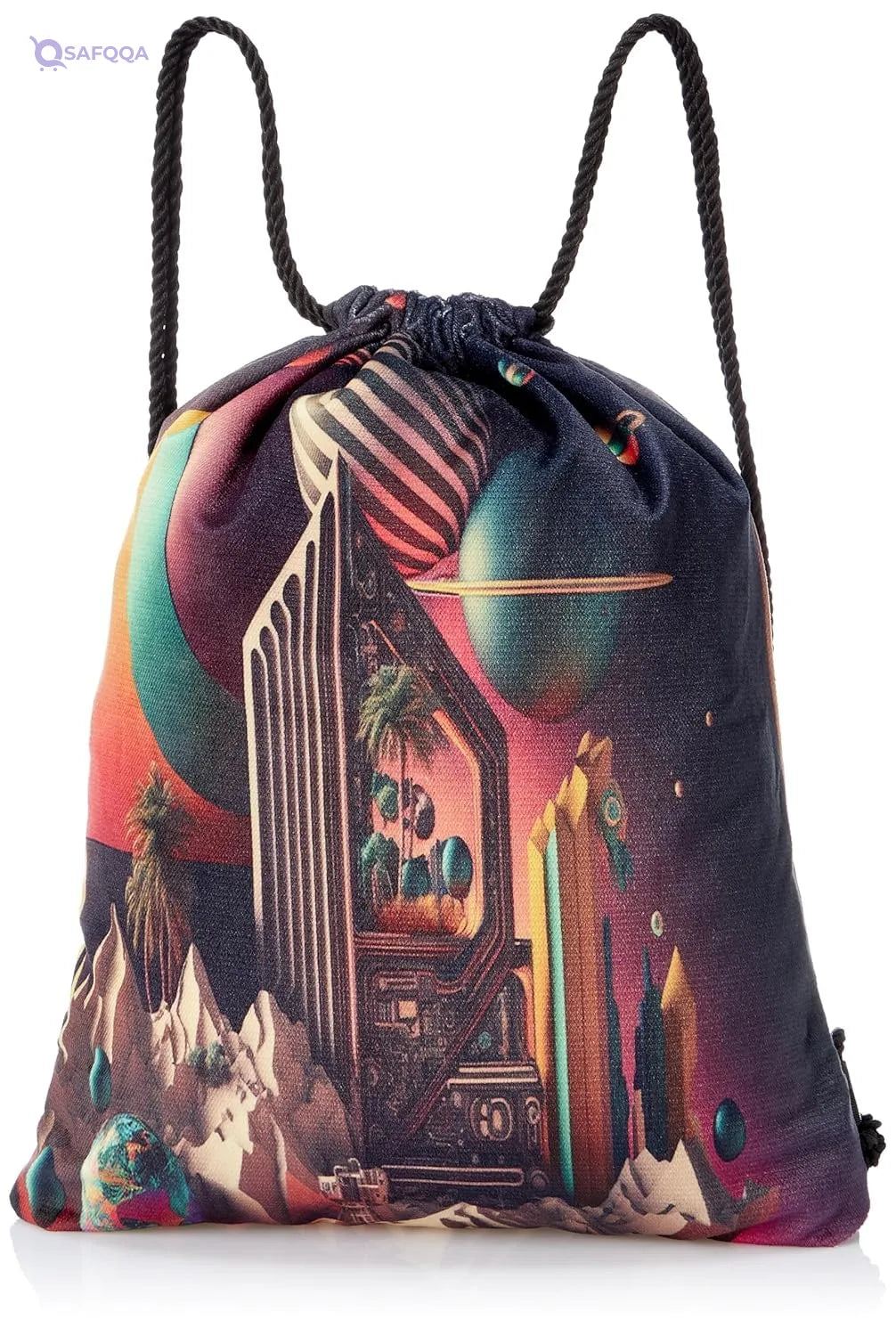 TAT DRAWSTRING BAG - 926, MultiColor, Large - Safqqa