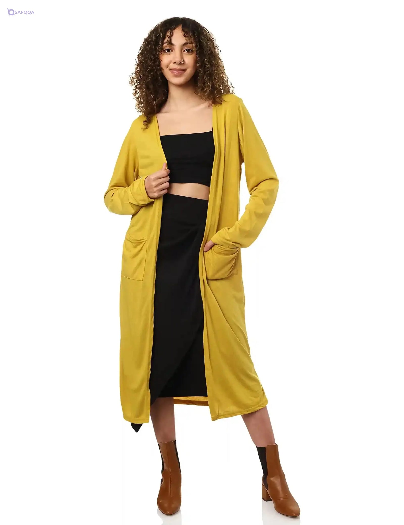 Jamila Women long cardigan SWEATER - Safqqa Egypt