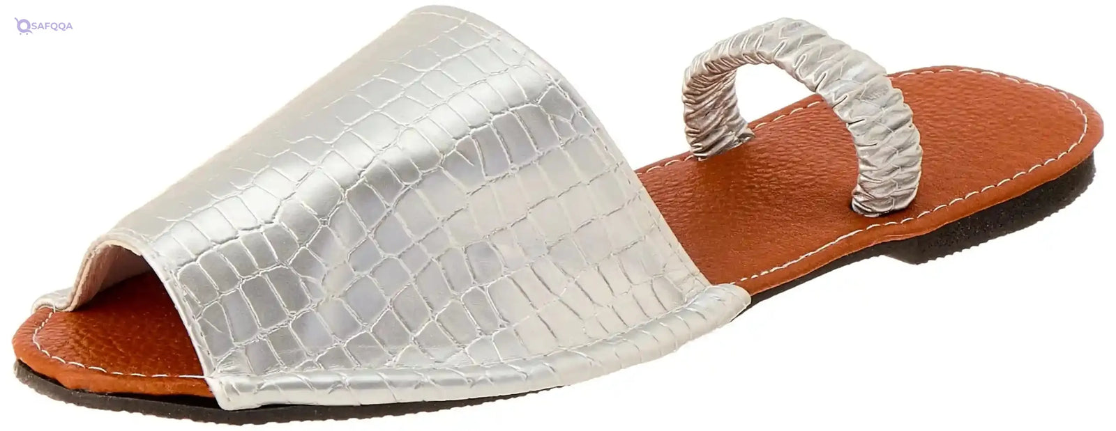 OX womens OX Faux Leather Slides For Women OX1036 Flip-Flop Perfect for effortless style throughout the day. - Safqqa