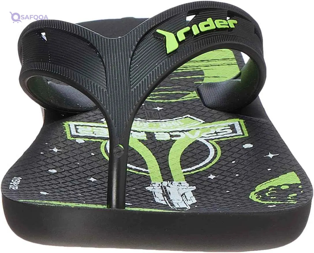 Rider T JOY INF SLIPPE Flip-Flop for Kids - Black/Green - Safqqa Egypt
