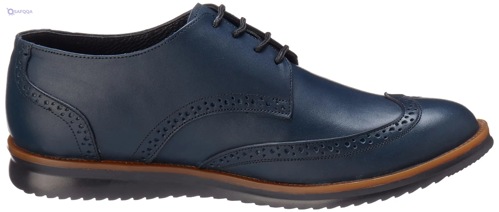 Roadwalker genuine leather round toe wingtip oxford shoes for men, - Safqqa