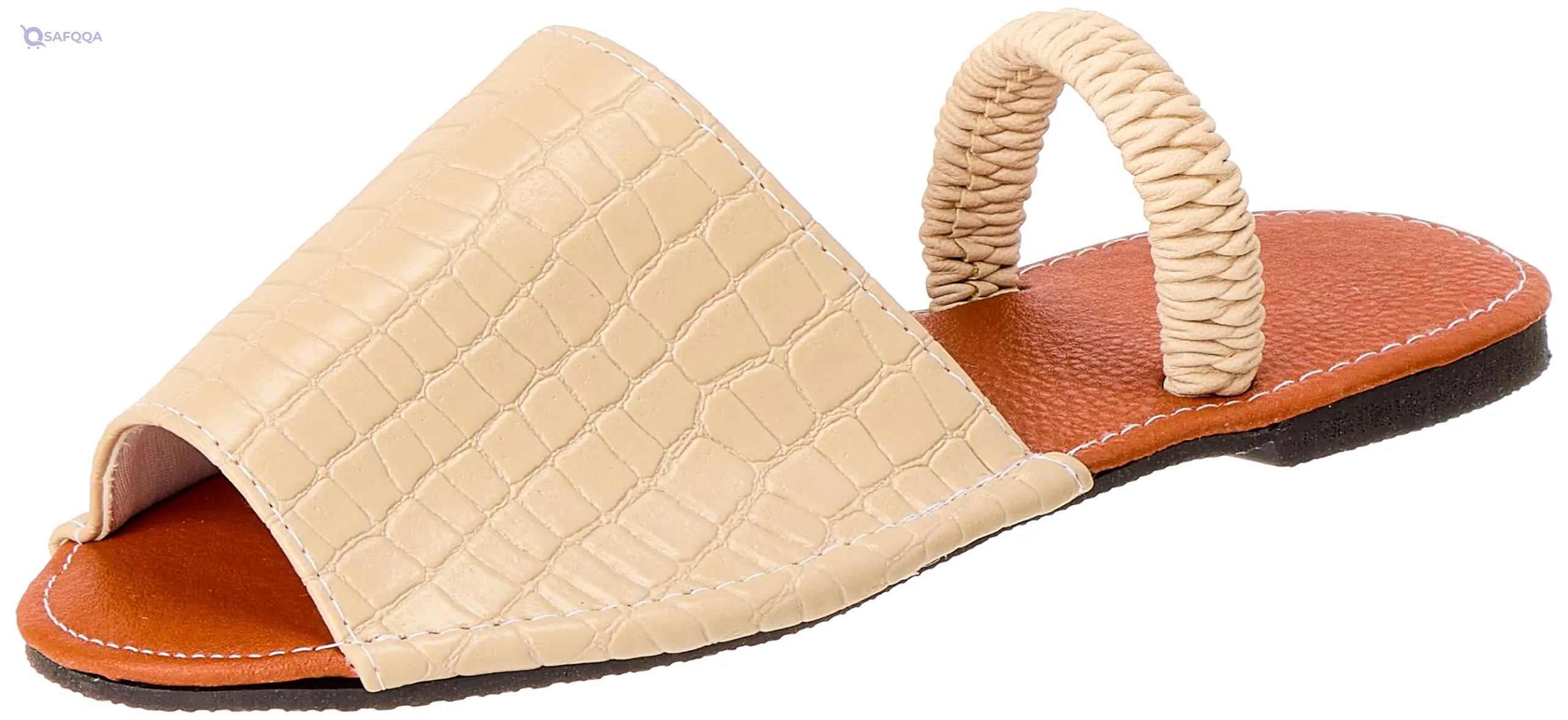 OX womens OX Faux Leather Slides For Women OX1036 Flip-Flop - Safqqa