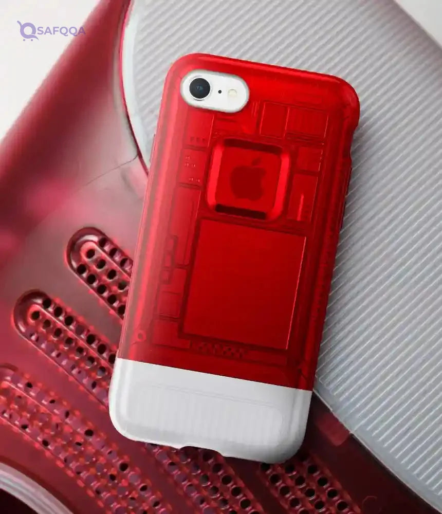 Spigen Classic C1 Back Cover For Apple IPhone 8 - Red Silver - Safqqa