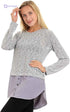 JAMILA Women Decorative Buttons Round Top SHIRT - Safqqa Egypt