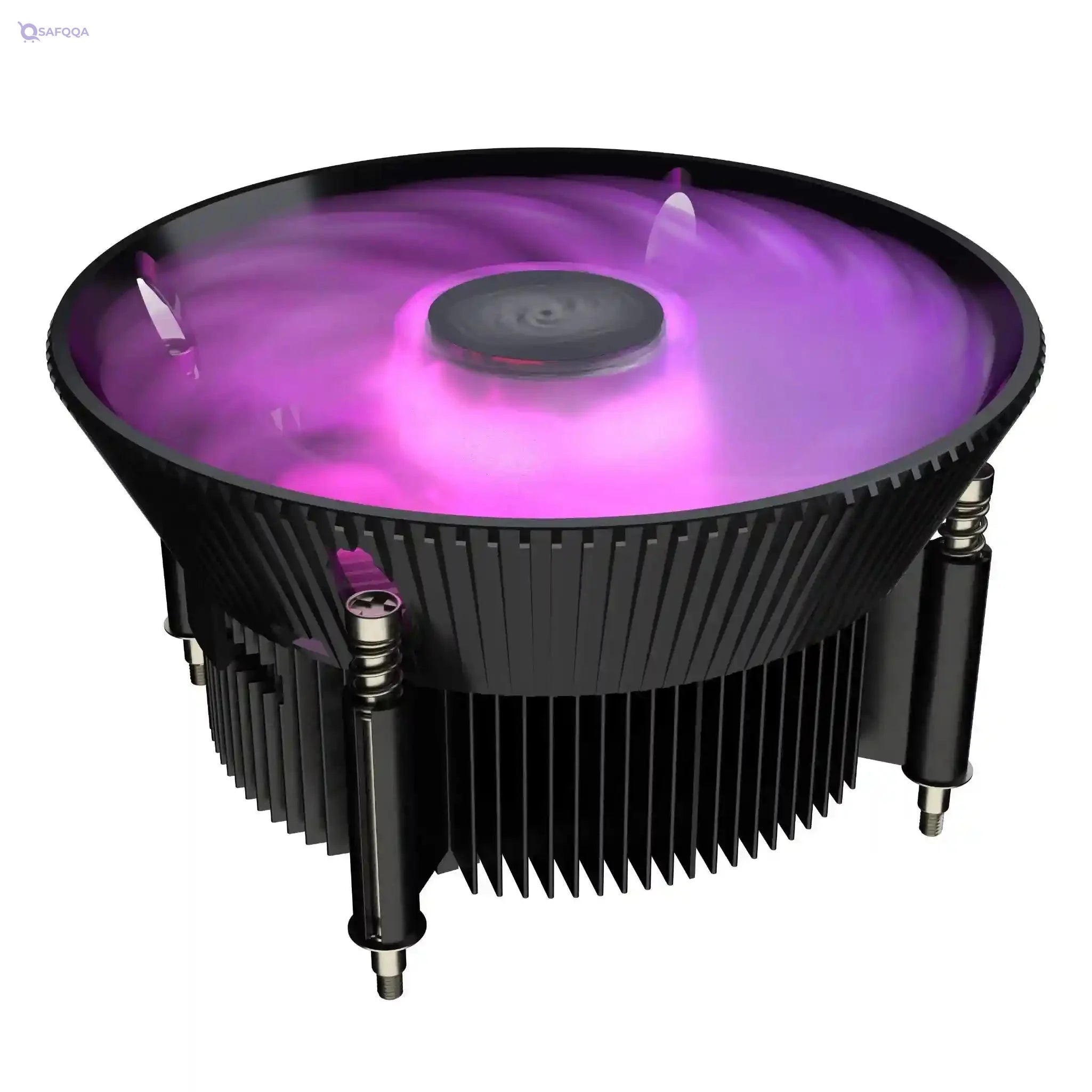 Cooler Master i71C RGB Intel Low Profile CPU Air Cooler, Anodized Black Aluminum Fins, Copper Insert Base, MF120 RGB 4 Pin Lighting Fan for Intel LGA1151, RR-I71C-20PC-R1, Copper Base - Safqqa