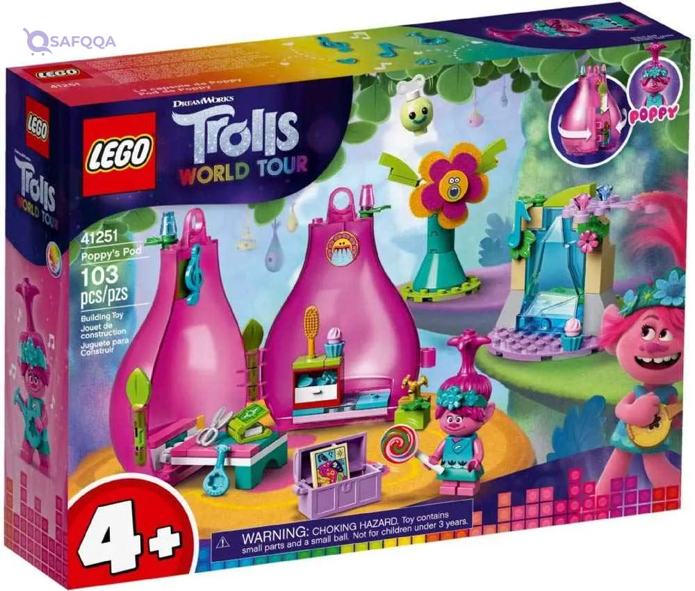 LEGO Trolls World Tour Poppy’s Pod 41251 Trolls Toy Playhouse Building Kit with Poppy Troll Minifigure, New 2020 (103 Pieces) - Safqqa