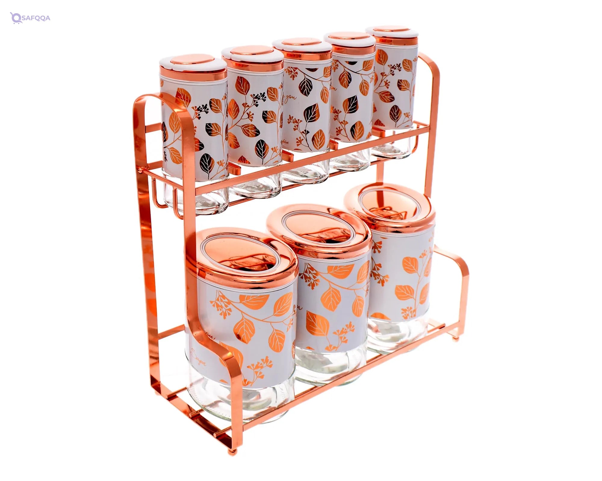 Oxford Oval Stainless Steel Spice Dispensers – 9-Piece Set - Safqqa