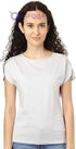 Splash Basic Solid Round-Neck Split Short Sleeves T-shirt For Women - Safqqa Egypt