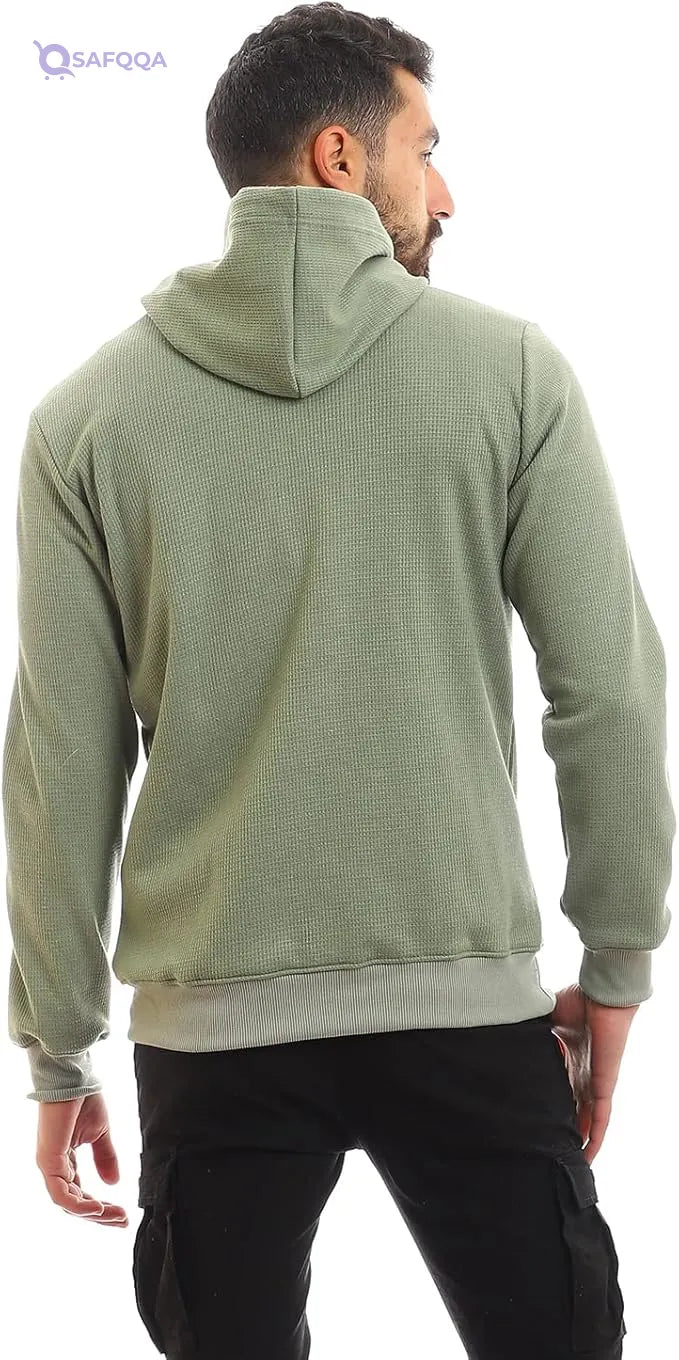 Andora Men's Front Stitched Cotton Hoodie - Safqqa