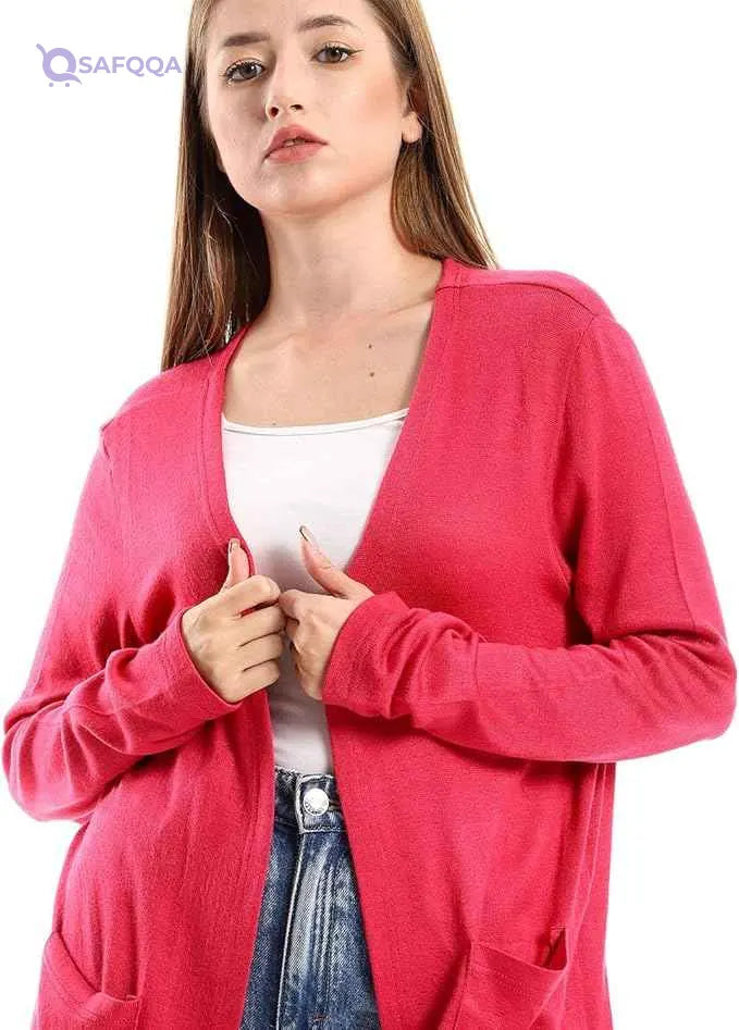 JAMILA Women's Short Cardigan with Front Pockets - Safqqa Egypt