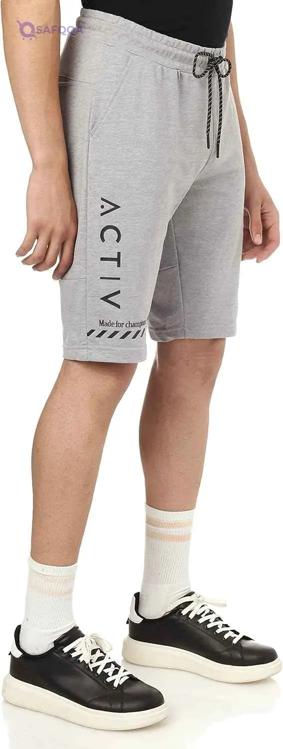 Splash Men's Running Shorts with Side Pockets and Drawstring Elastic Waist - Safqqa Egypt