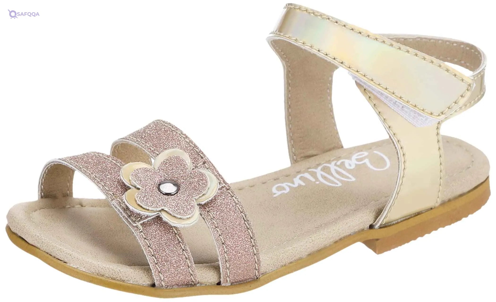 Bellino girls Synthetic leather Open Toe sandal shape flower for girls Sandal - Safqqa Egypt