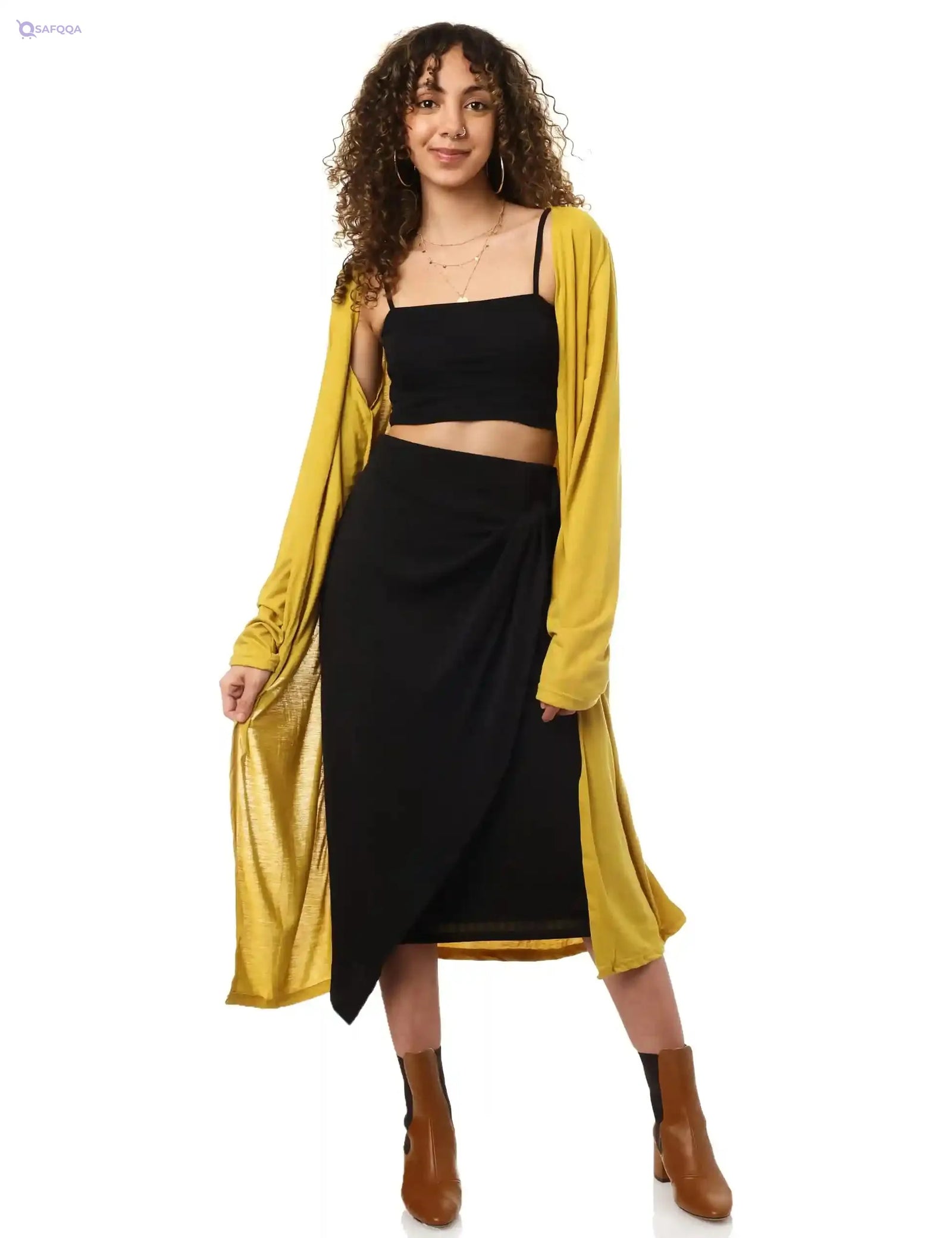 Jamila Women long cardigan SWEATER - Safqqa Egypt