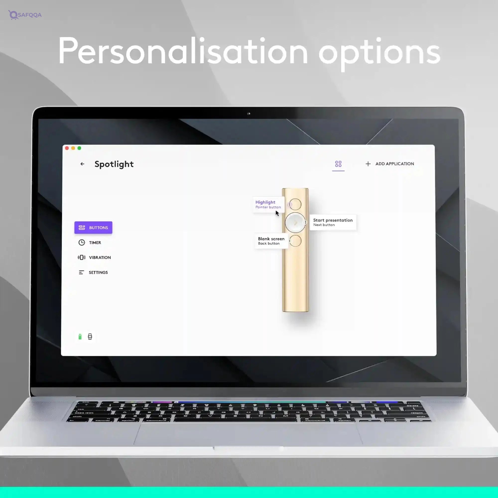 Logitech Spotlight Presentation Remote – Advanced Digital Highlighting, Bluetooth, 30m Range, Quick Charging - Safqqa