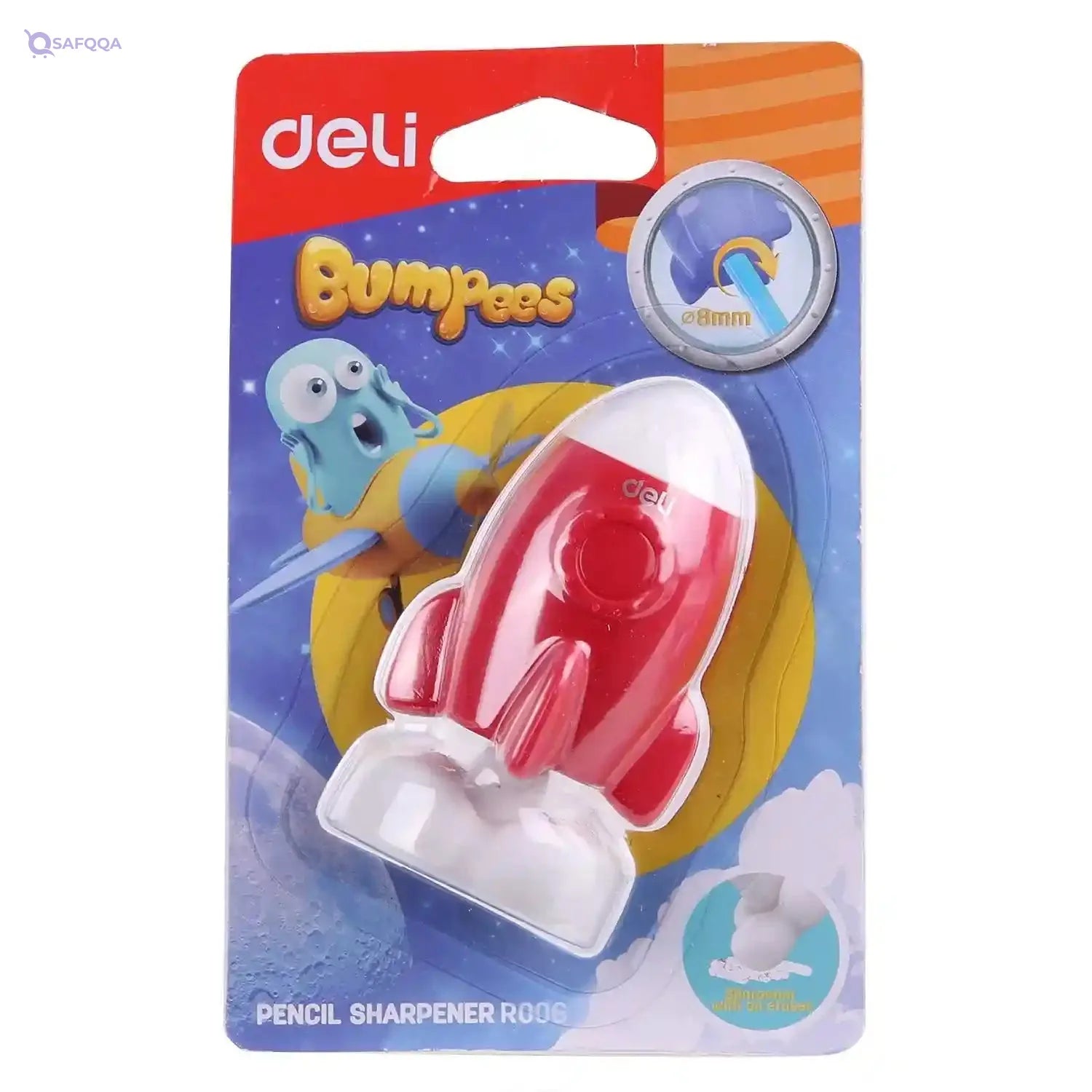 Deli School Supplies Colorful Rocket-Shaped Sharpener - Safqqa Egypt