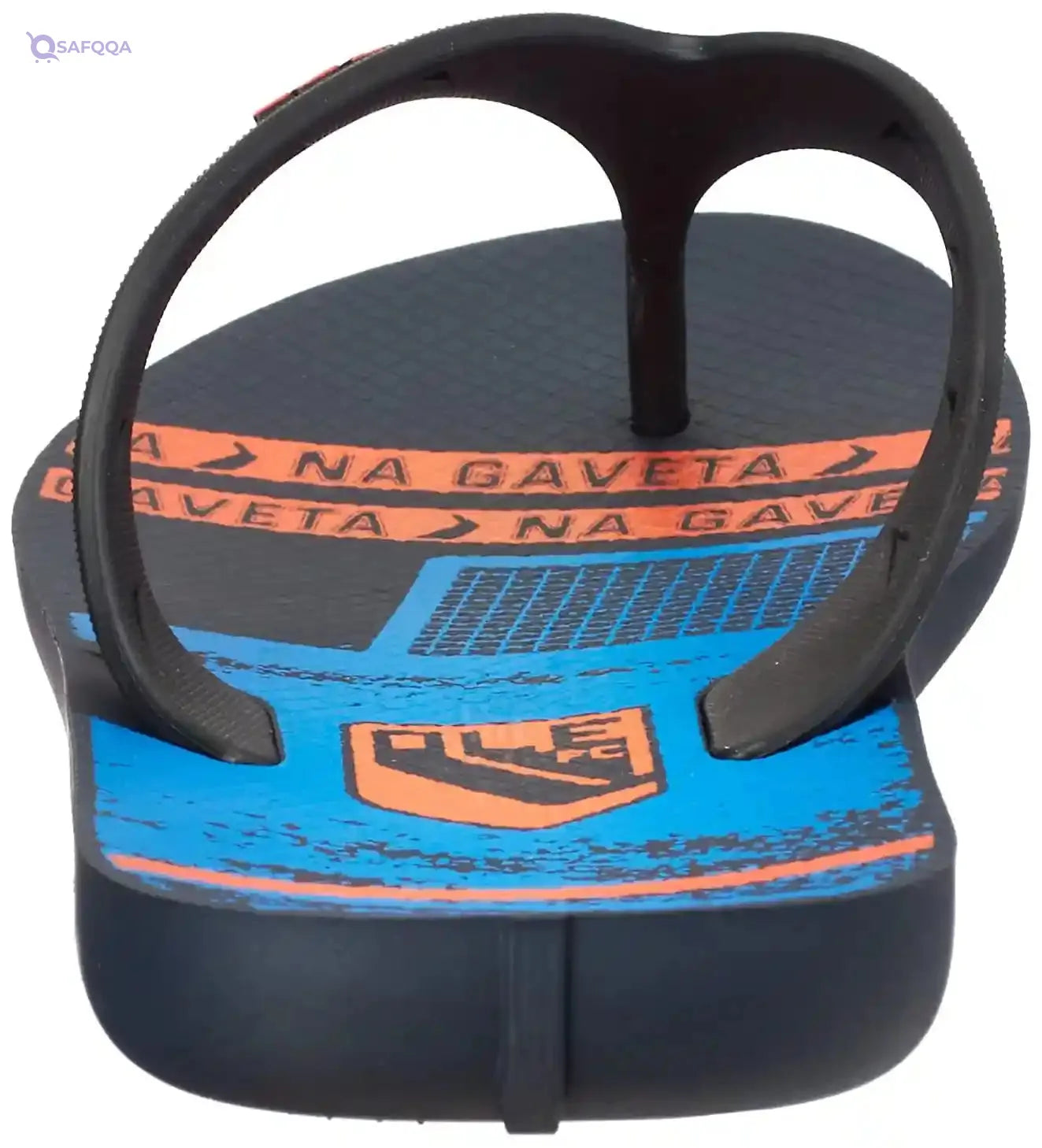 Rider Rubber Flip-Flops - Black/Orange - Safqqa Egypt