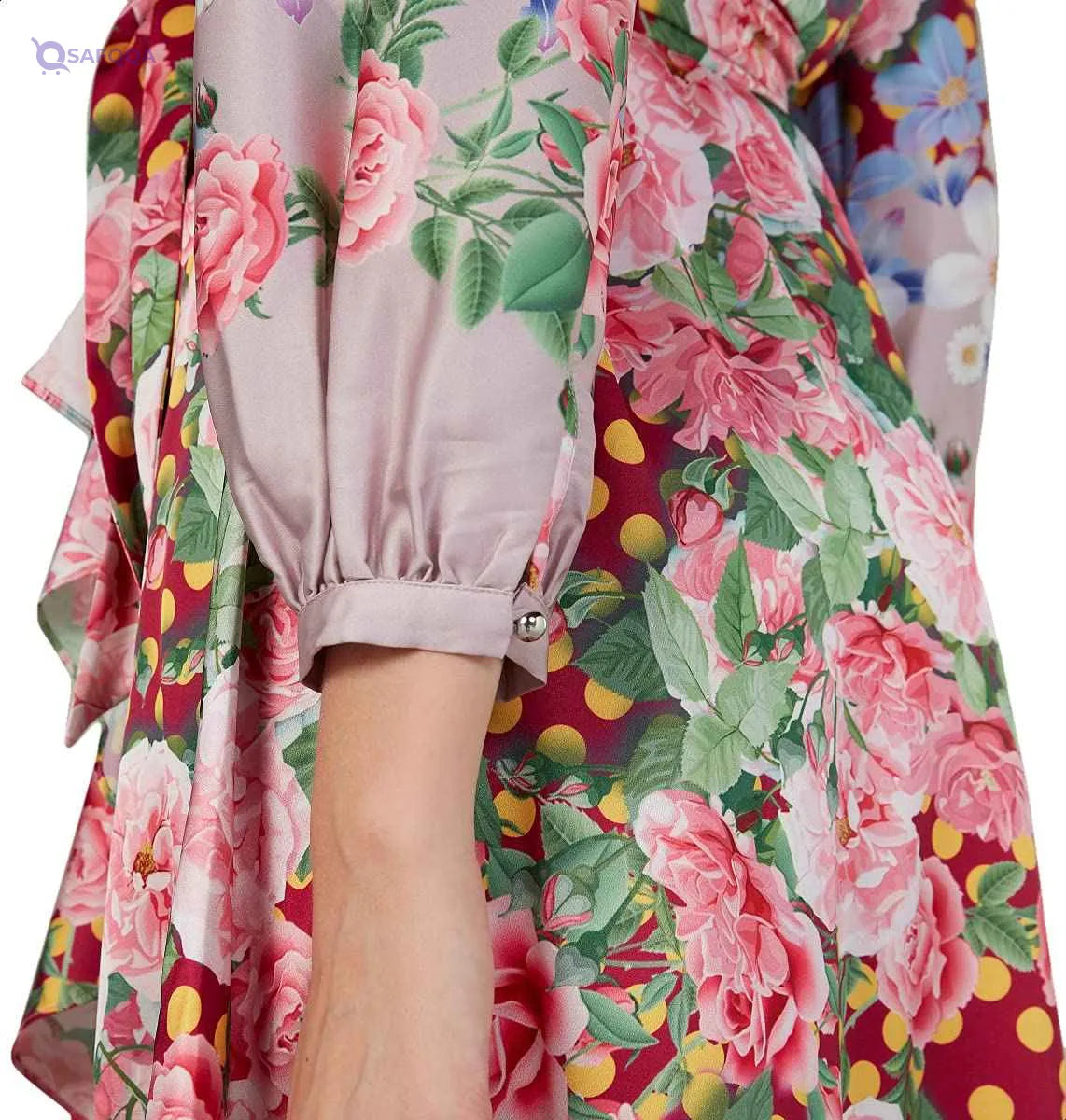 Splash Women’s Floral Pattern Dress – Elegant Casual Style - Safqqa Egypt